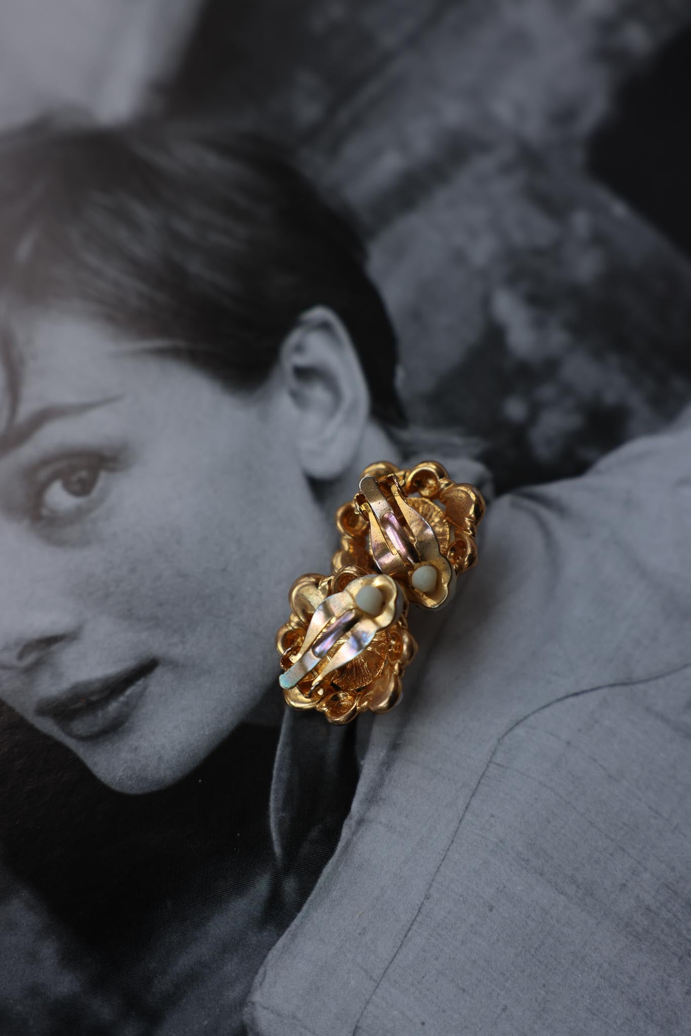 Royal Sapphire Bloom Earrings|Vintage Baazaar