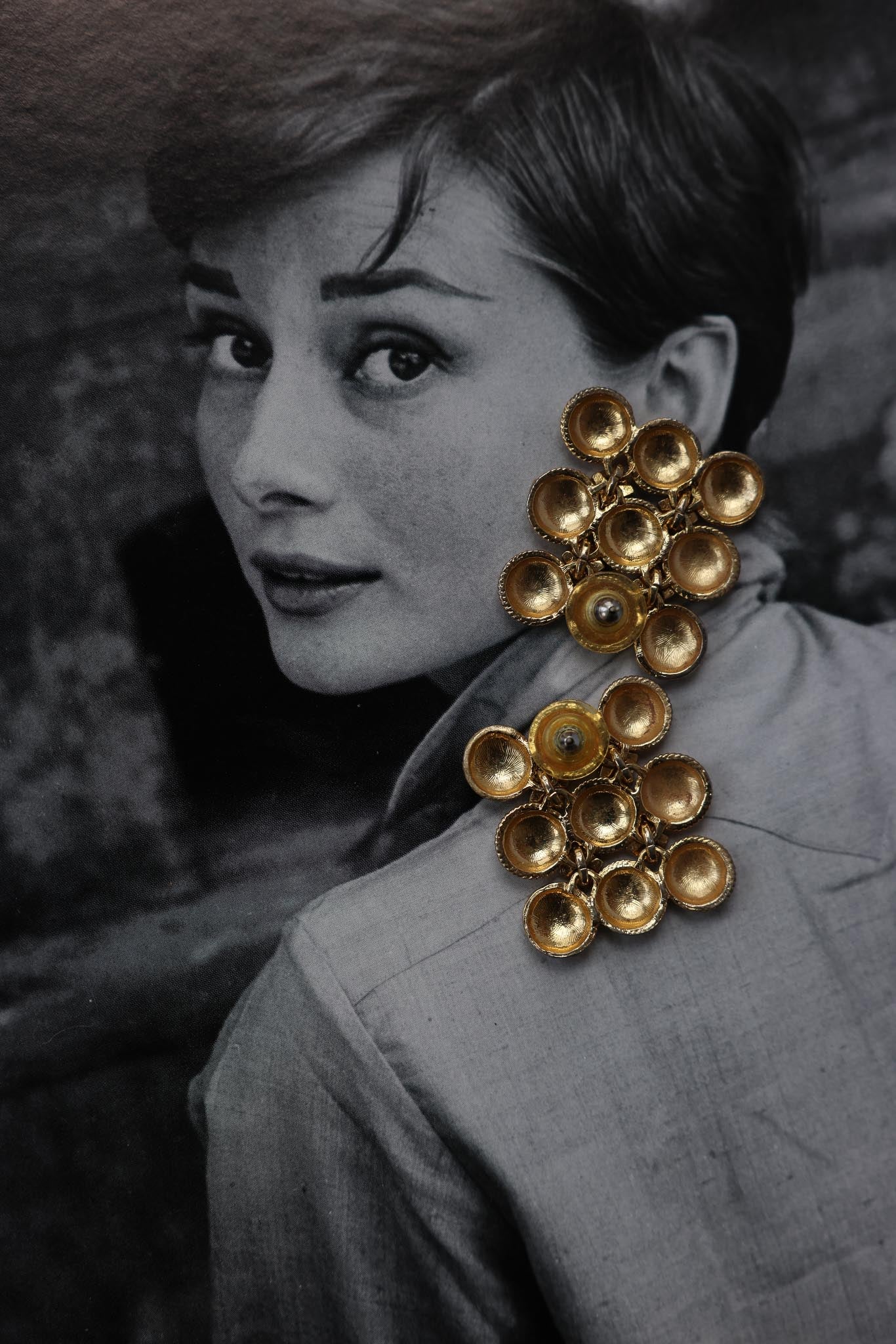 Golden Mosaic Earrings|Vintage Baazaar