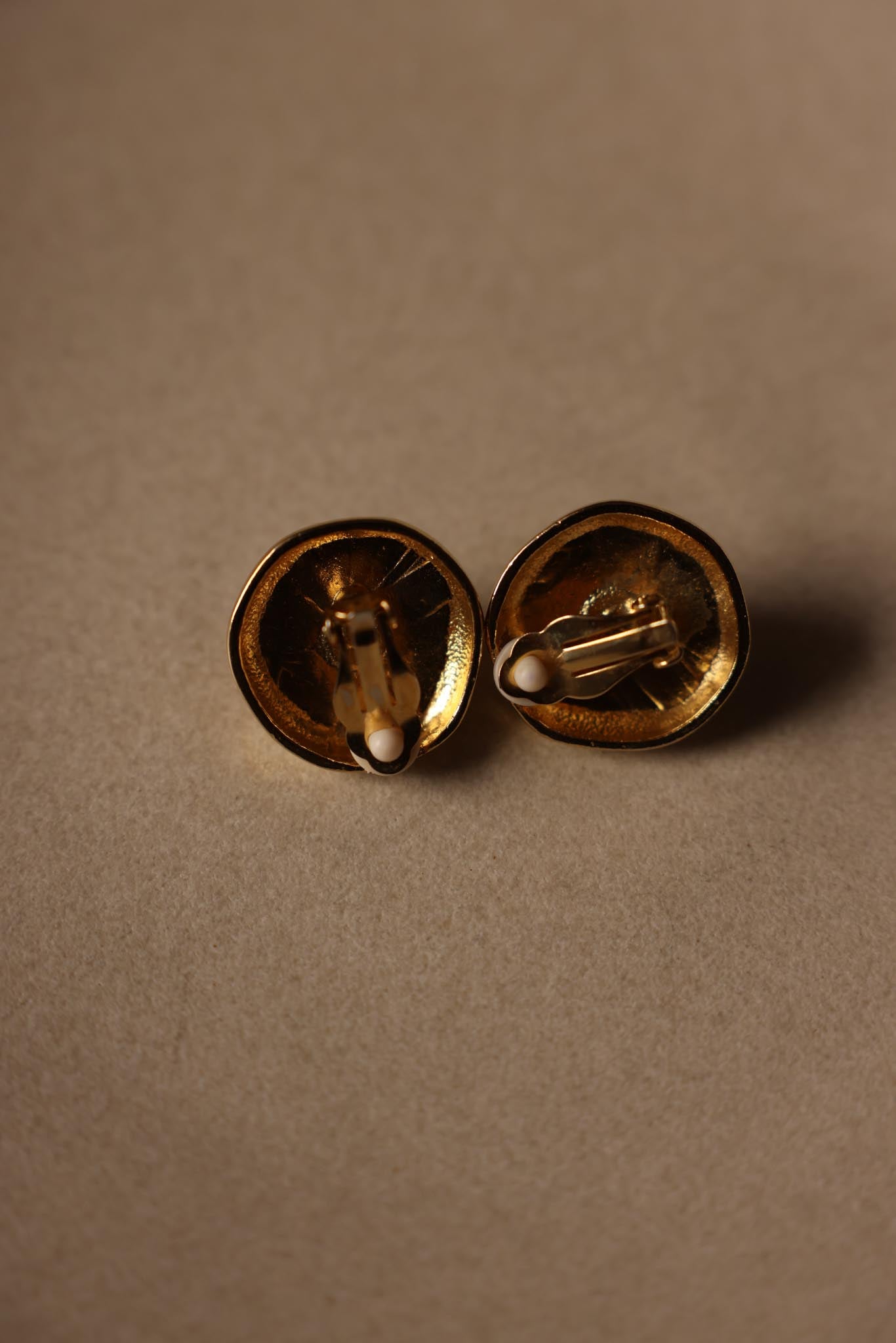 Gold-Tone Clip-On Earrings with Faux Pearls