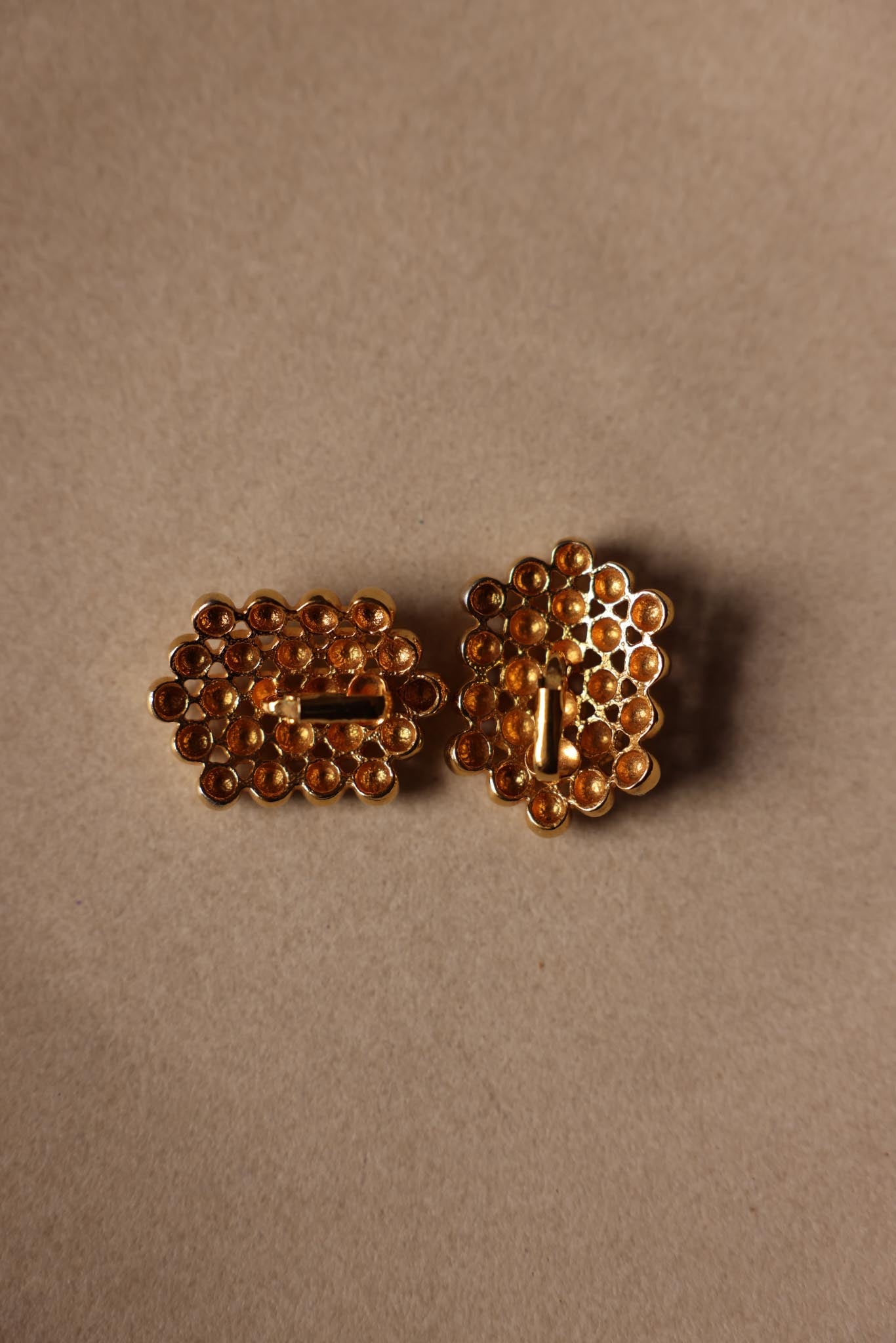 Gold-Tone Cluster Clip-On Earrings