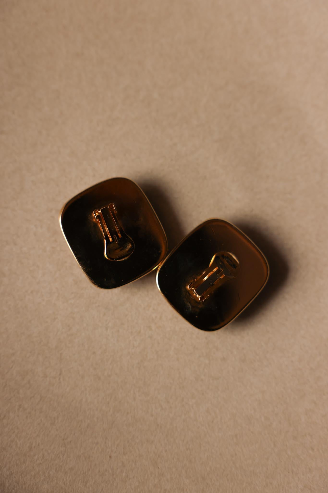 Geometric Enamel Clip-On Earrings