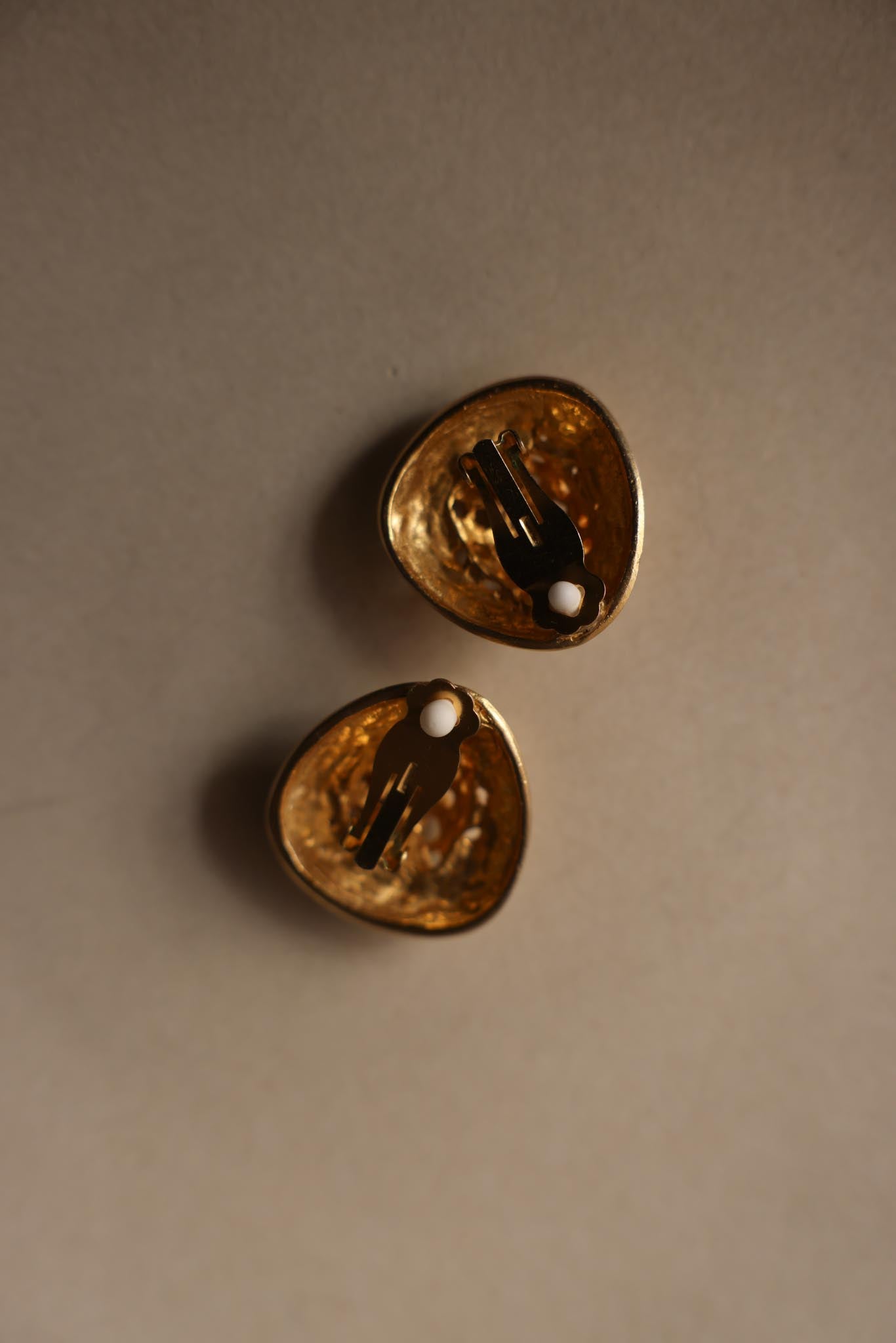 Gold Plated Dome Clip-On Earrings