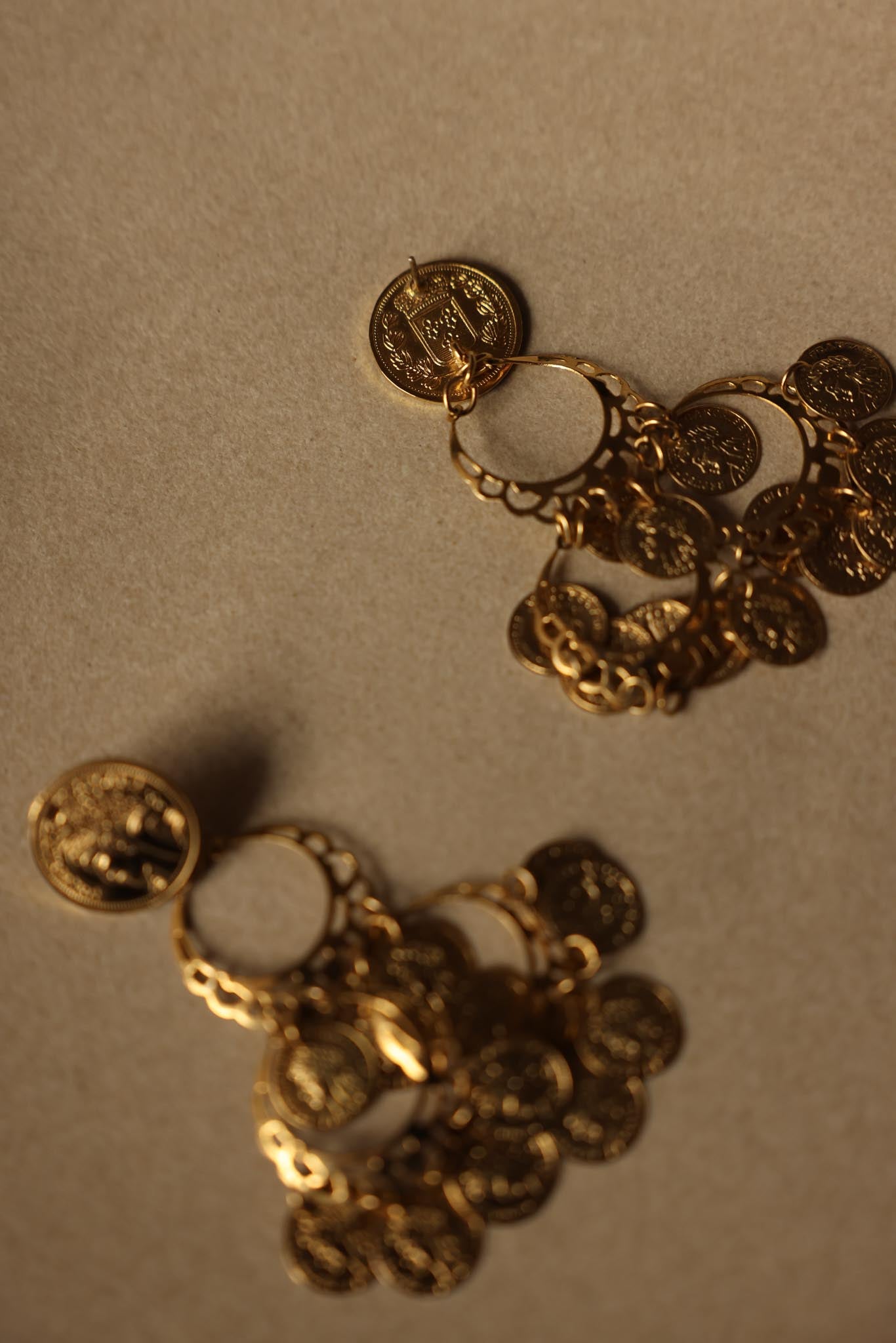 French Coin Chandelier Earrings|Vintage Baazaar