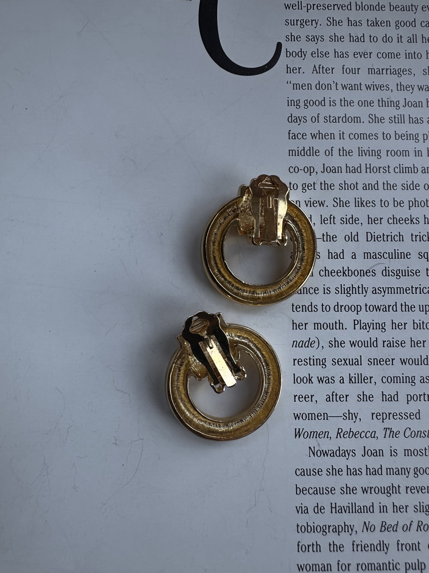 Golden Baguette Hoop Earrings|Vintage Baazaar