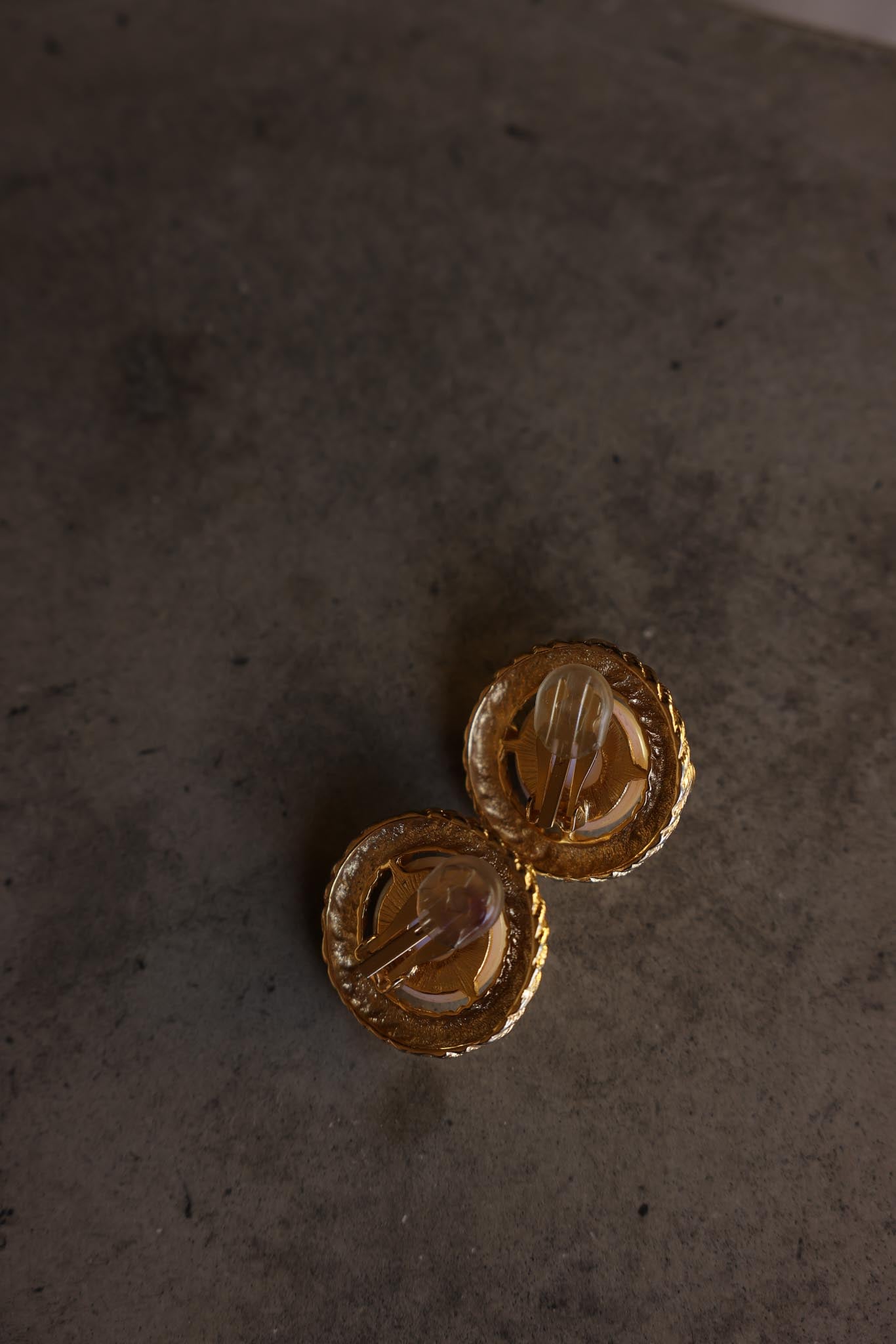 Gold-Tone Faux Pearl Rope Clip-On Earrings