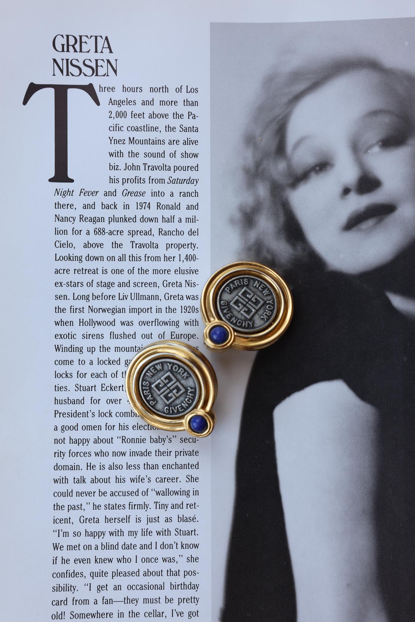 Givenchy Paris New York Logo Coin Earrings|Vintage Baazaar