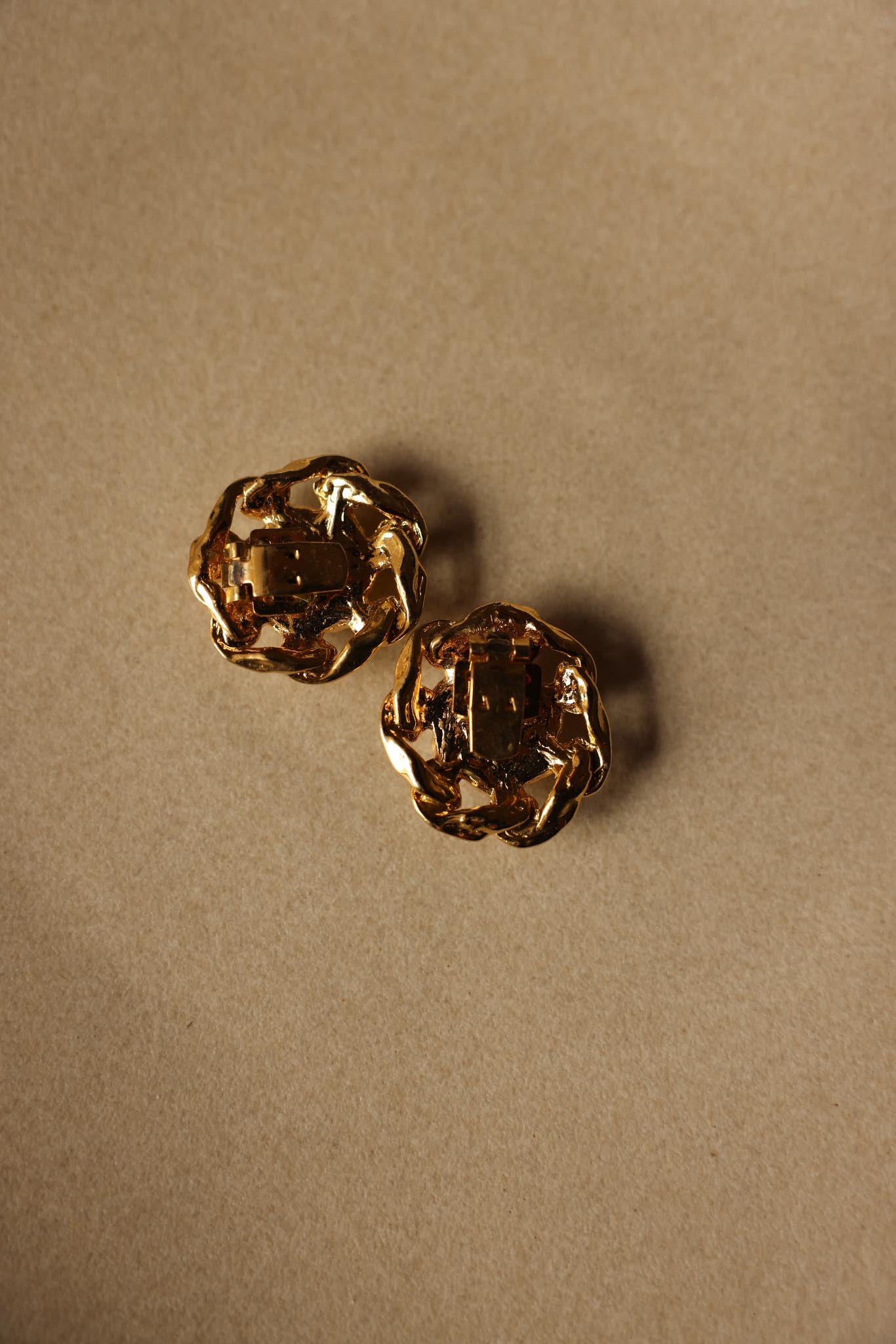 Gold-Tone Faux Pearl Shoe Clips from the 1980s