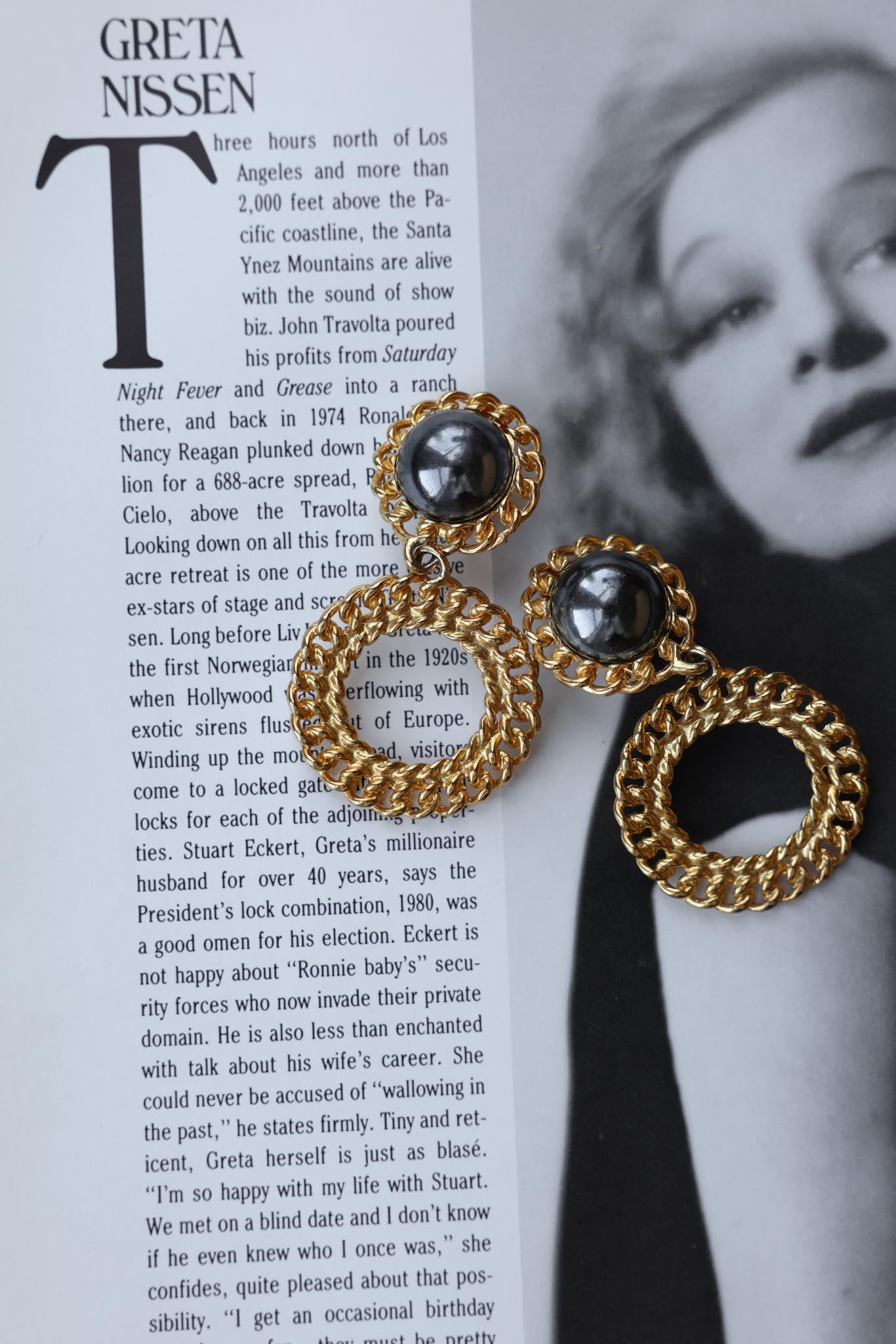 Carolee Chain Hoop Earrings|Vintage Baazaar