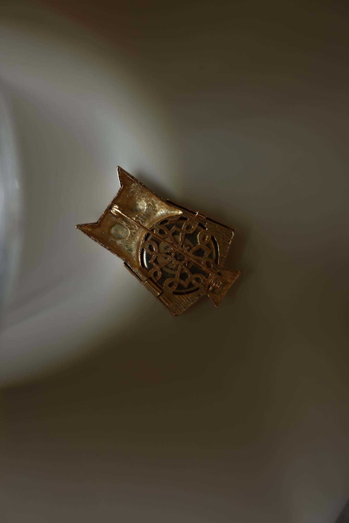 Avon Owl Perfume Brooch