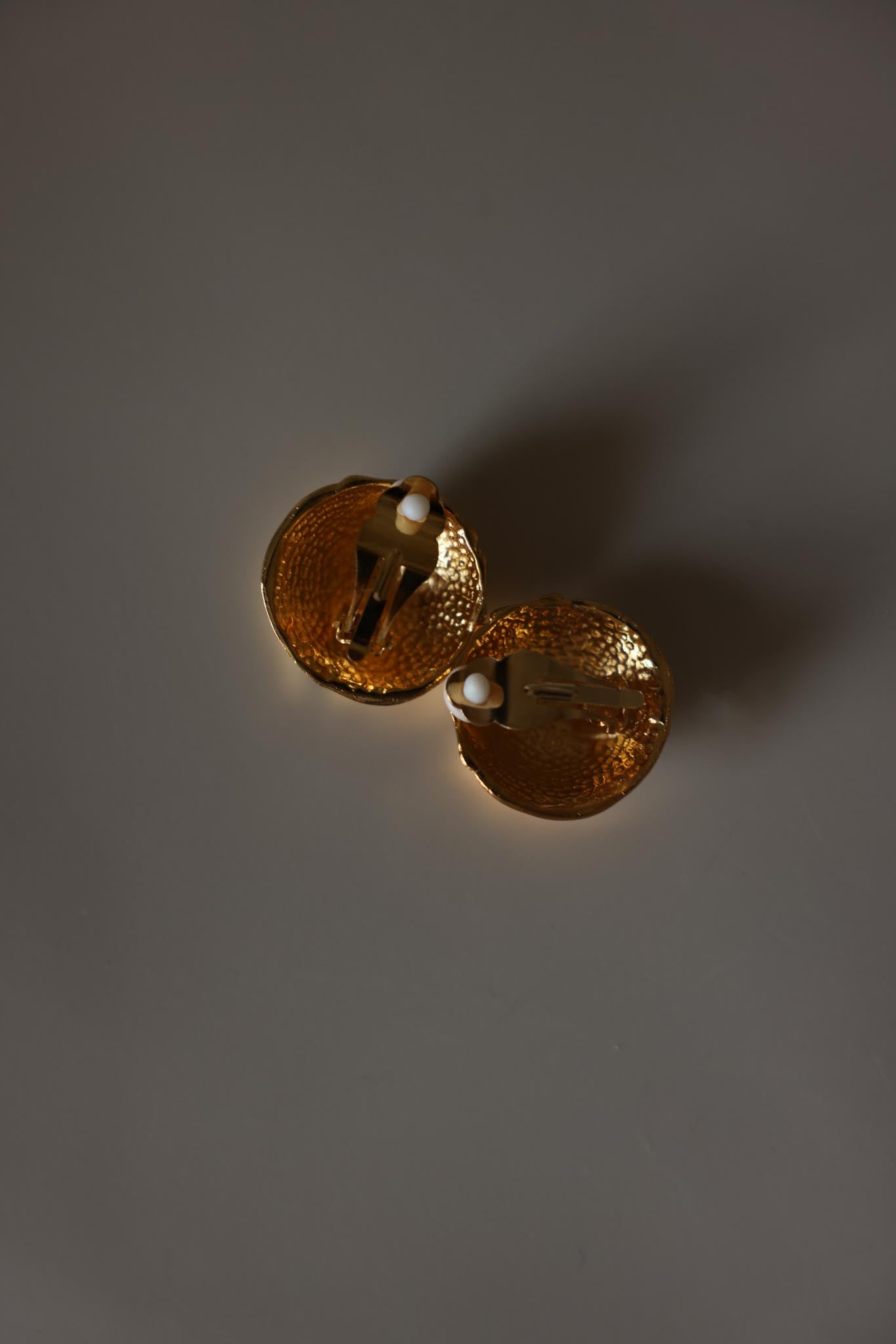Gold Dome Knot Clip-On Earrings