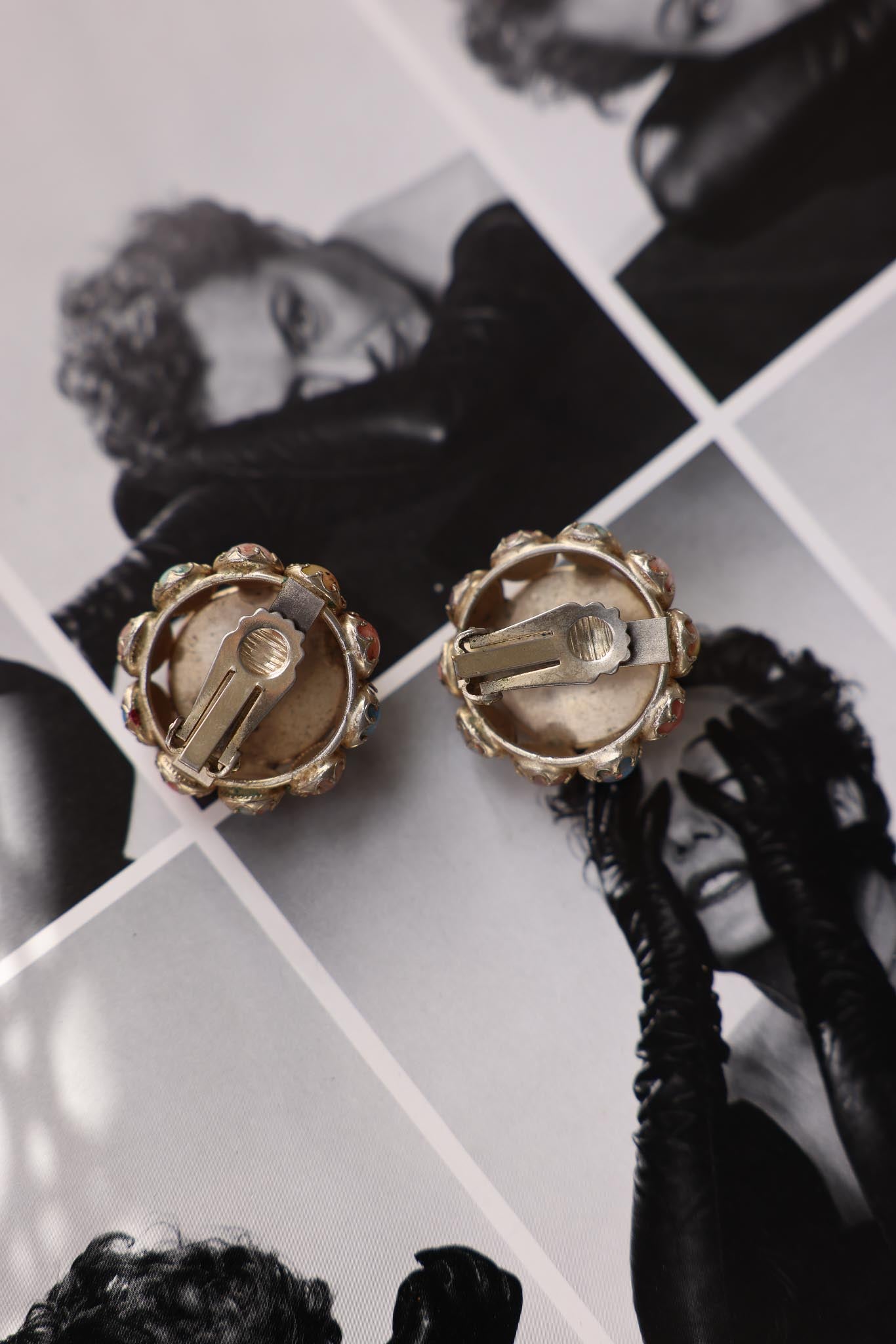 Pastel Bloom Vintage Earrings|Vintage Baazaar