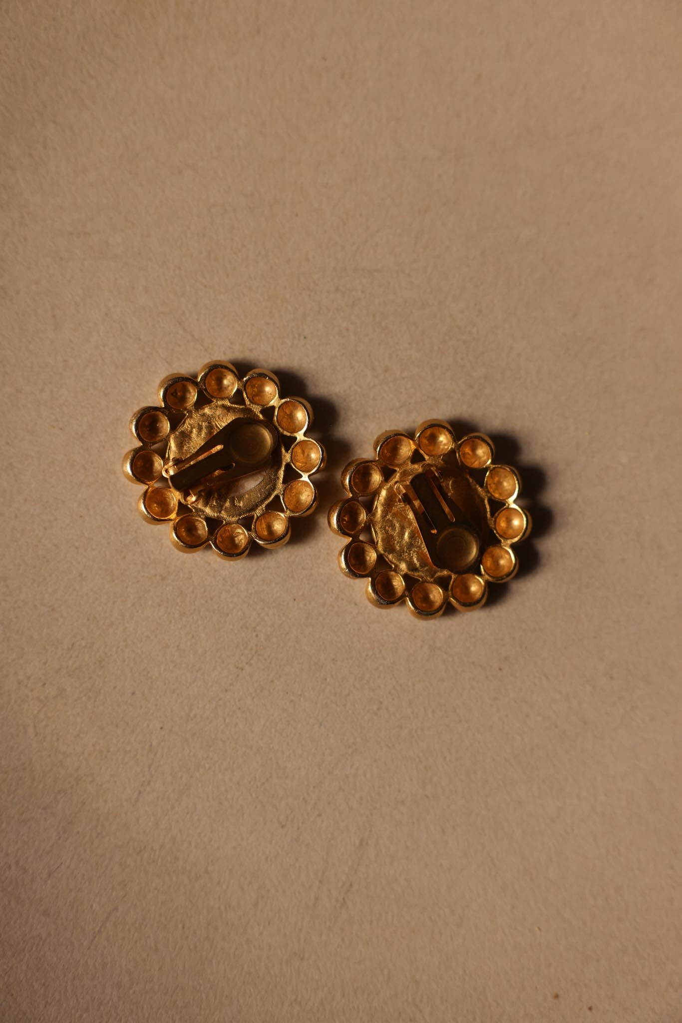 Golden Amber Halo Earrings