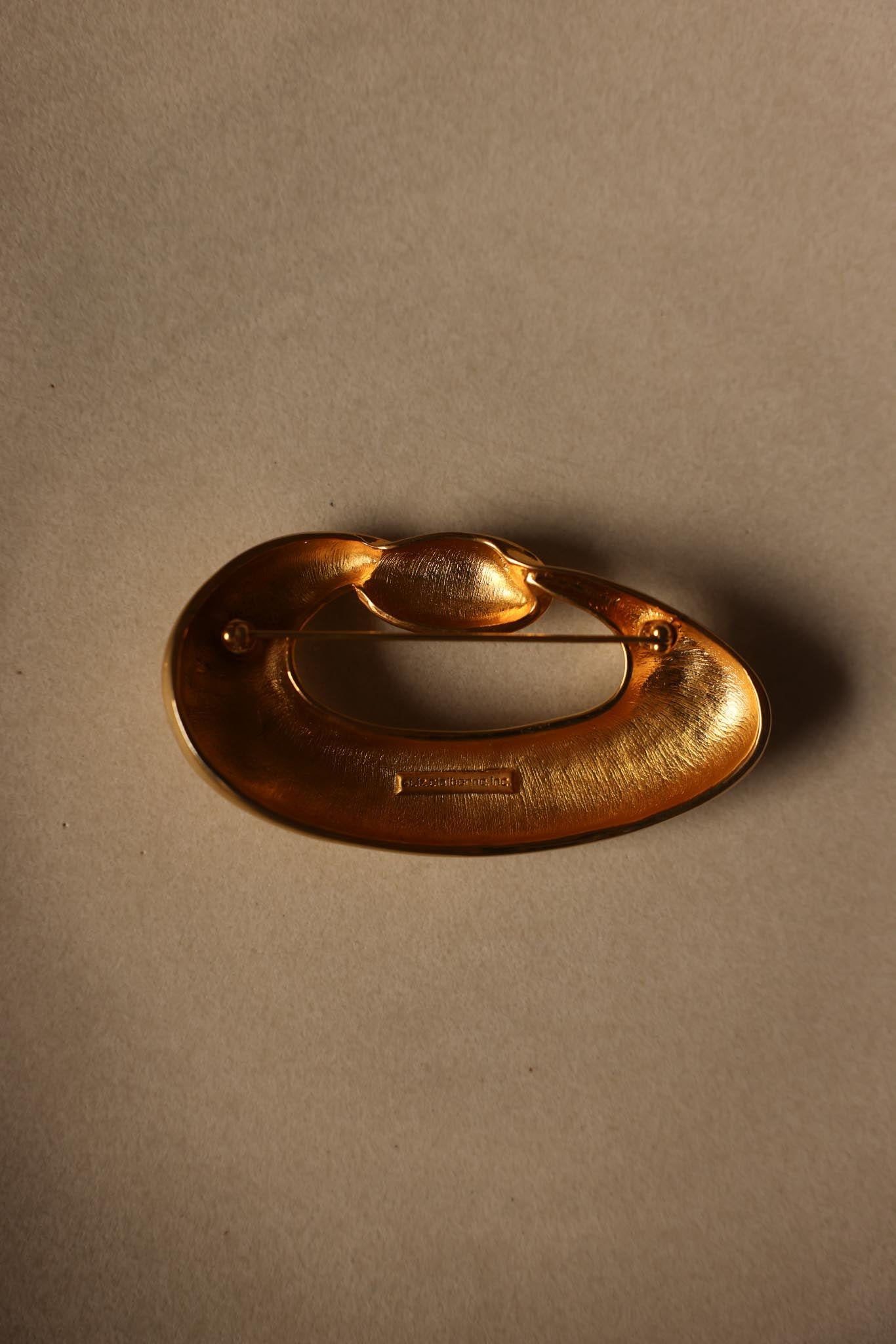 Liz Claiborne Gold-Tone Sculptural Brooch
