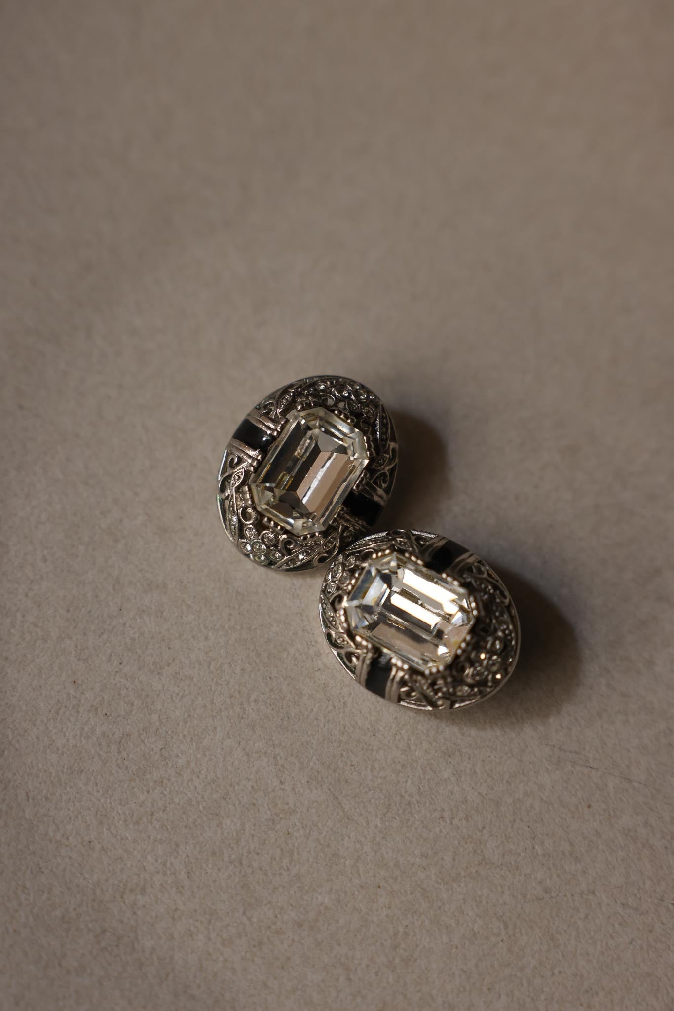 Givenchy Crystal Clip-On Earrings|Vintage Baazaar