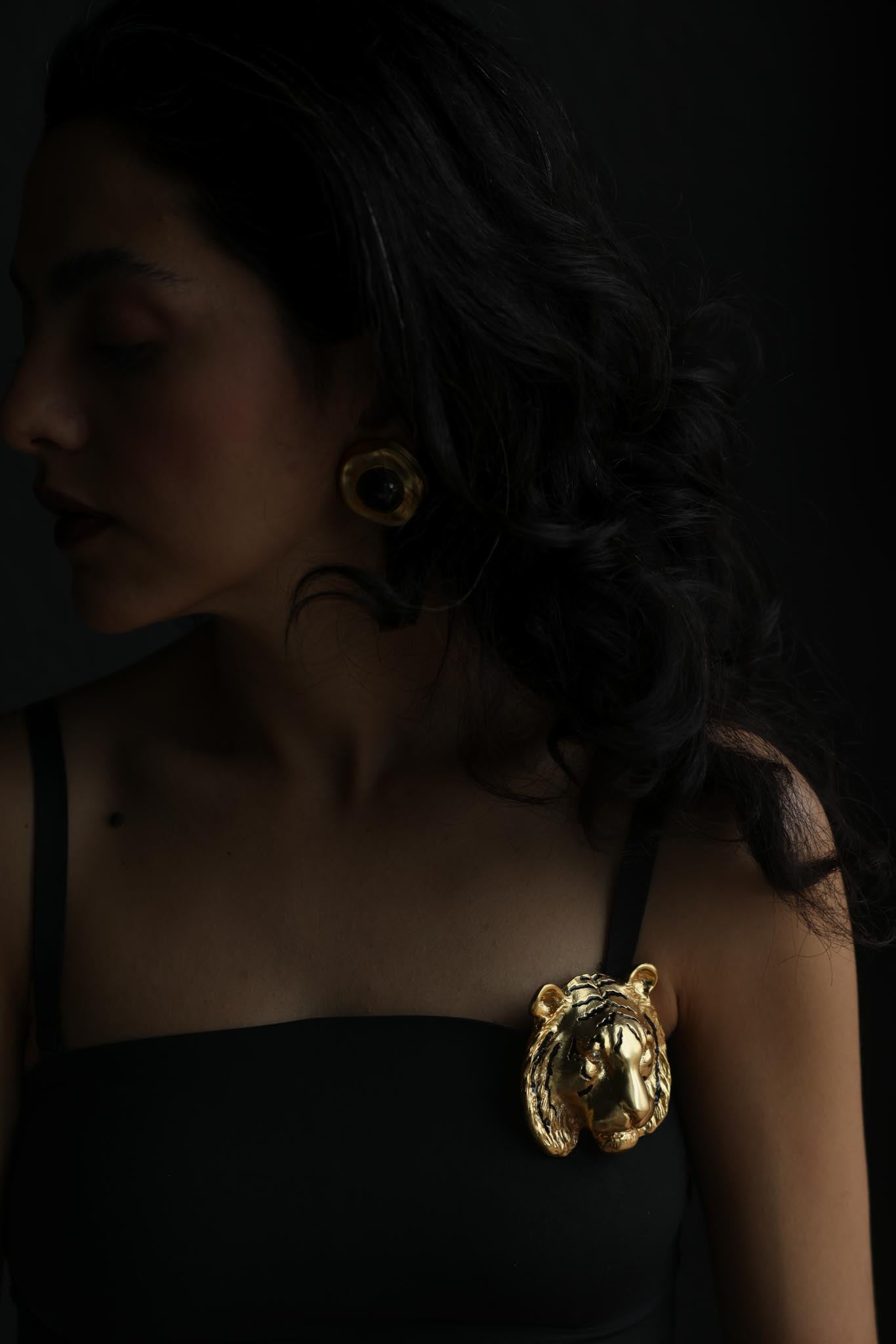 Doreen Ryan Tiger Head Brooch