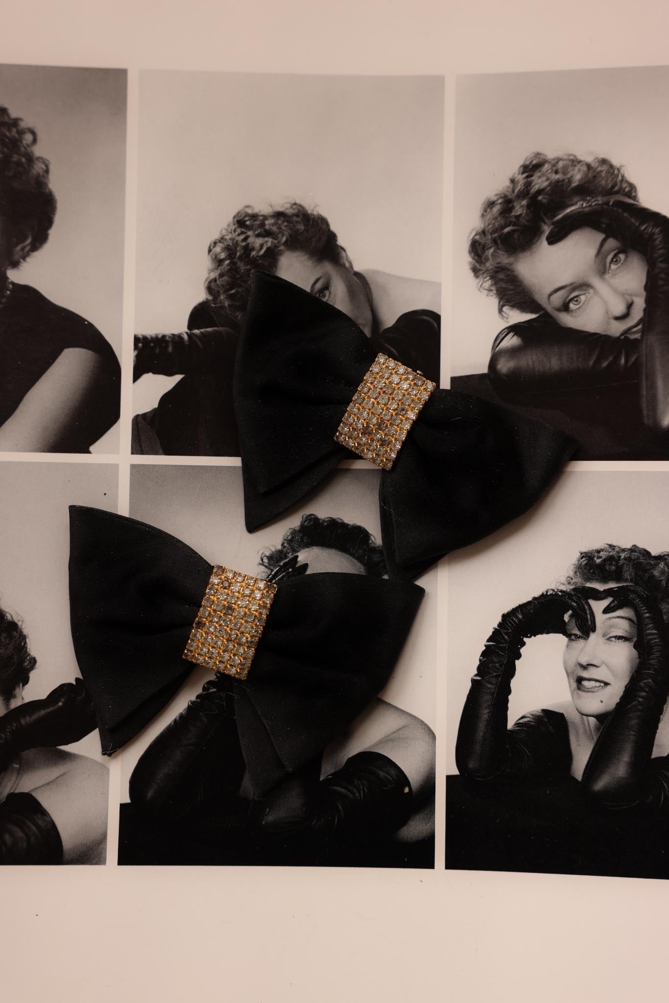 Midnight Bow Shoe Clips