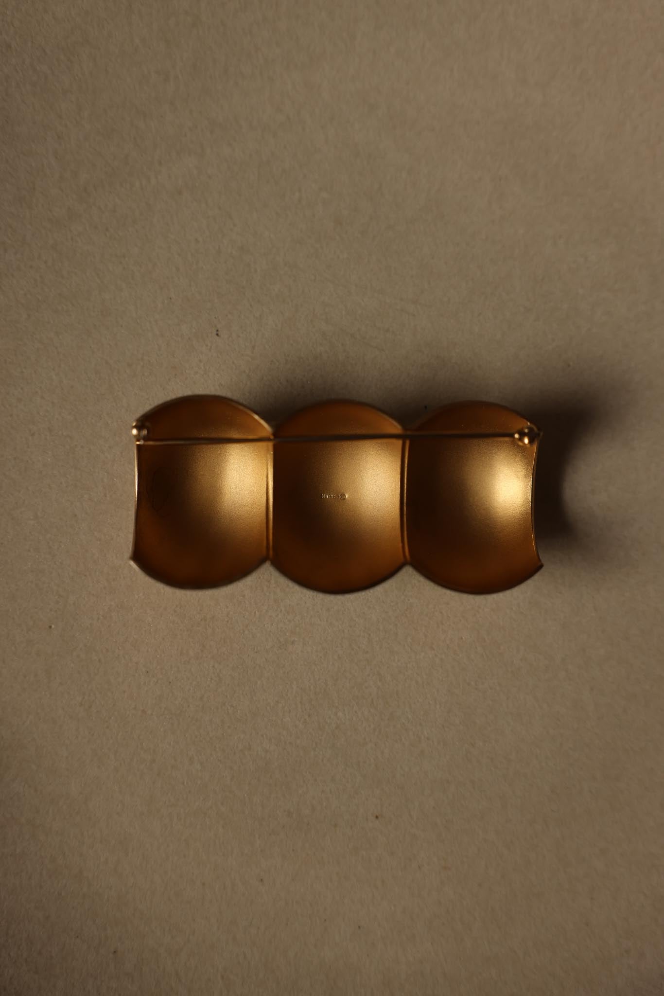 Napier Two-Tone Dome Brooch