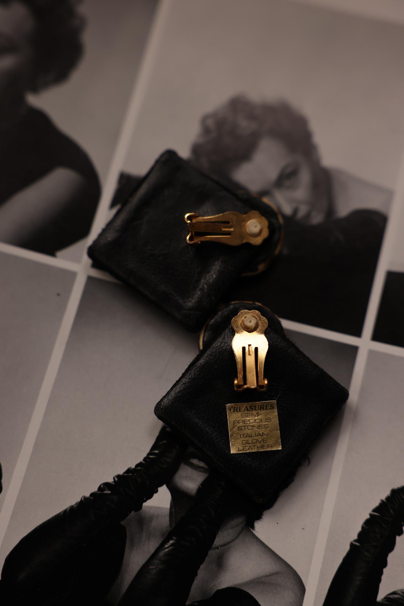Leopard Italian Suede Earrings|Vintage Baazaar