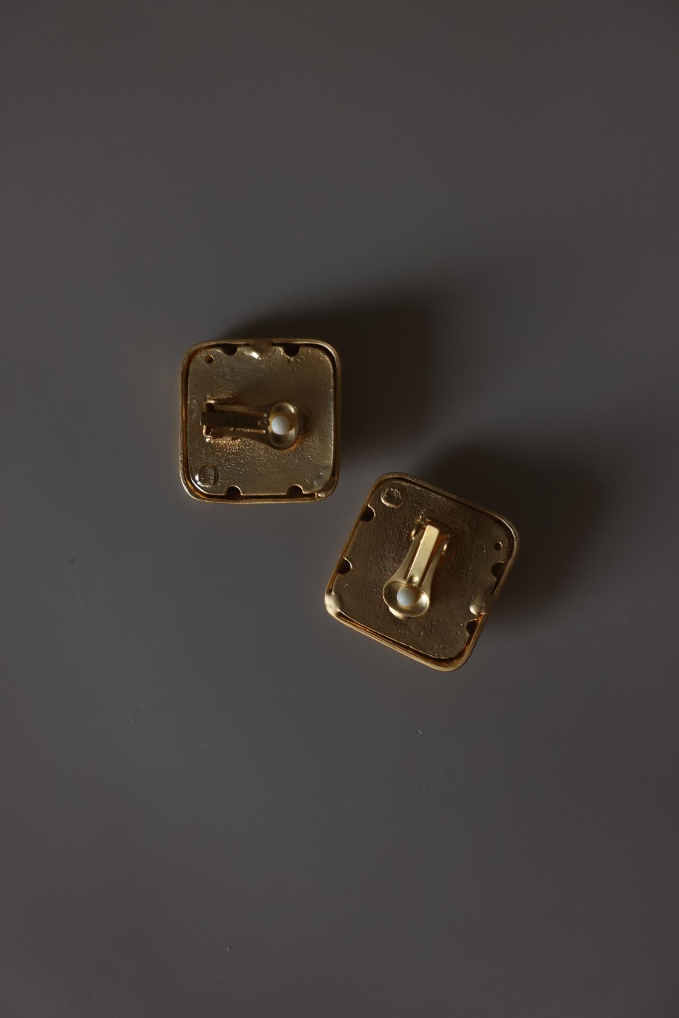 Matte Gold Starburst Faux Pearl Clip-On Earrings