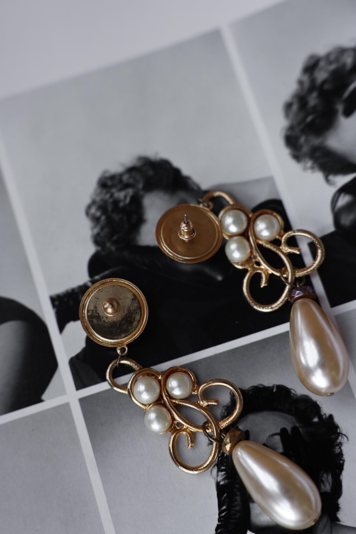 Pearl Drop Statement Earrings|Vintage Baazaar