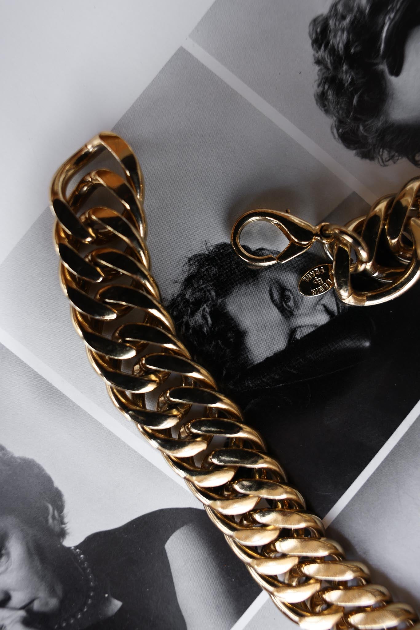 Les Bernard Gold-Plated Chunky Chain Necklace|Vintage Baazaar