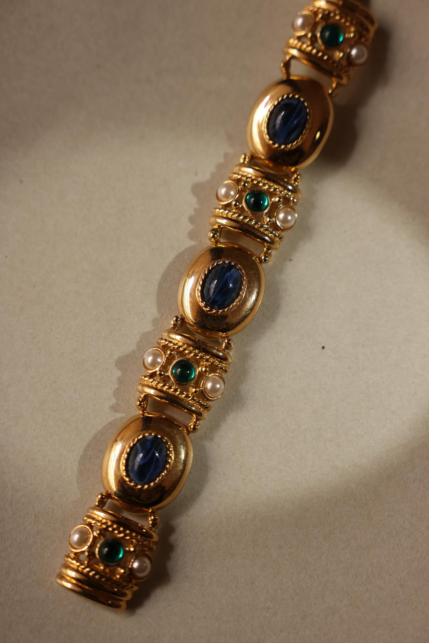 Joan Rivers Gold-Tone Bracelet with Blue and Green Accents