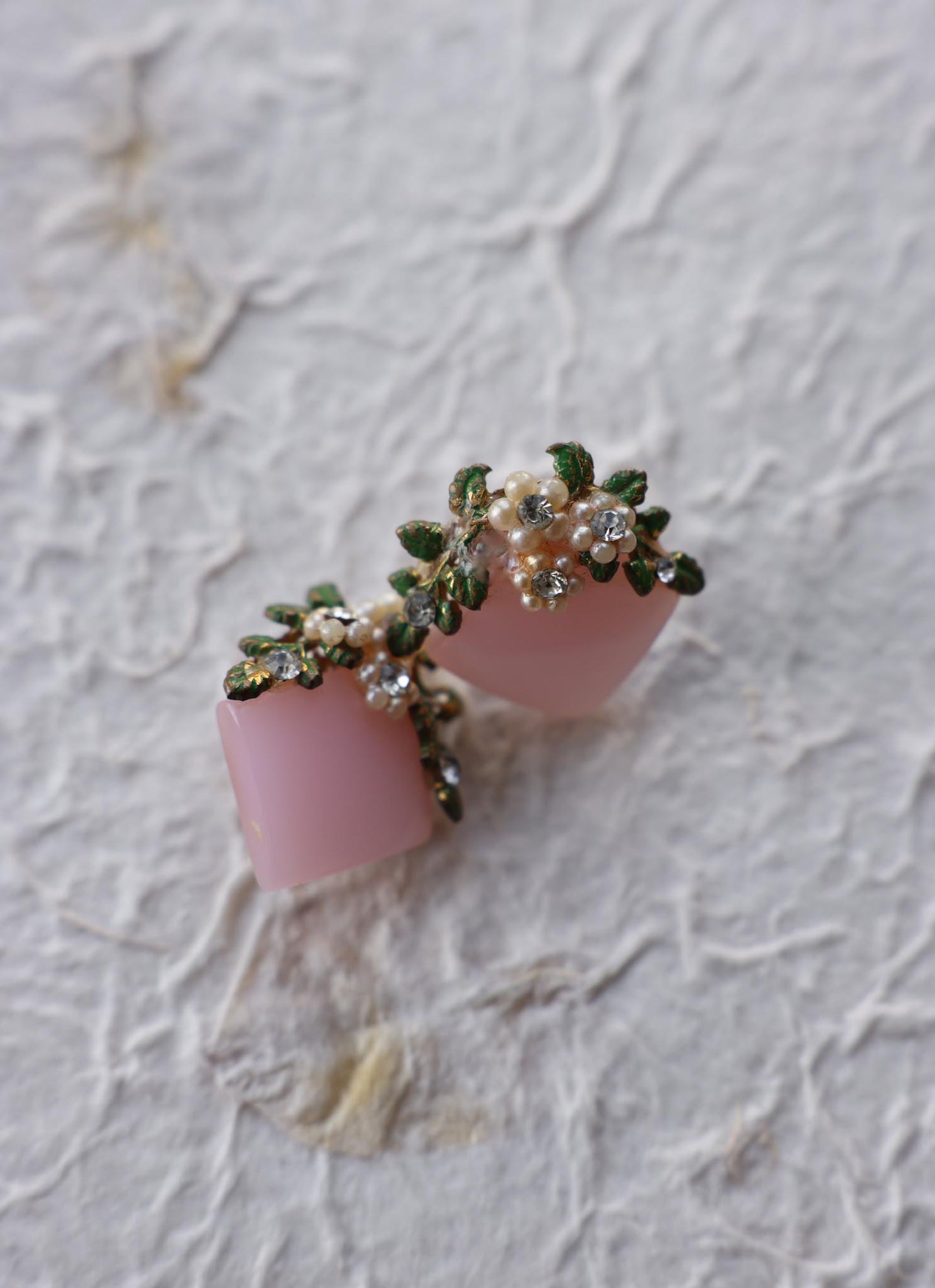 Blush Garden Bloom Earrings|Vintage Baazaar