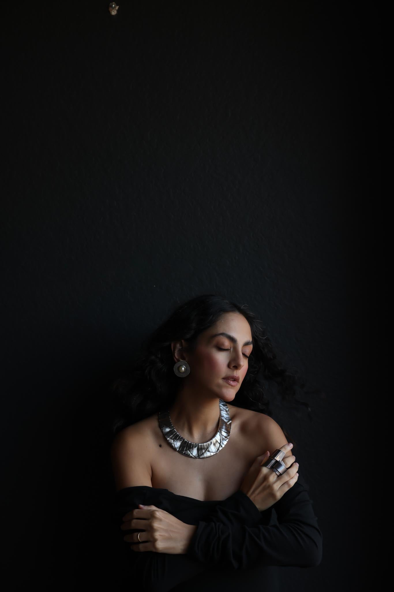 Silver Disc Clip-On Earrings with Faux Pearls