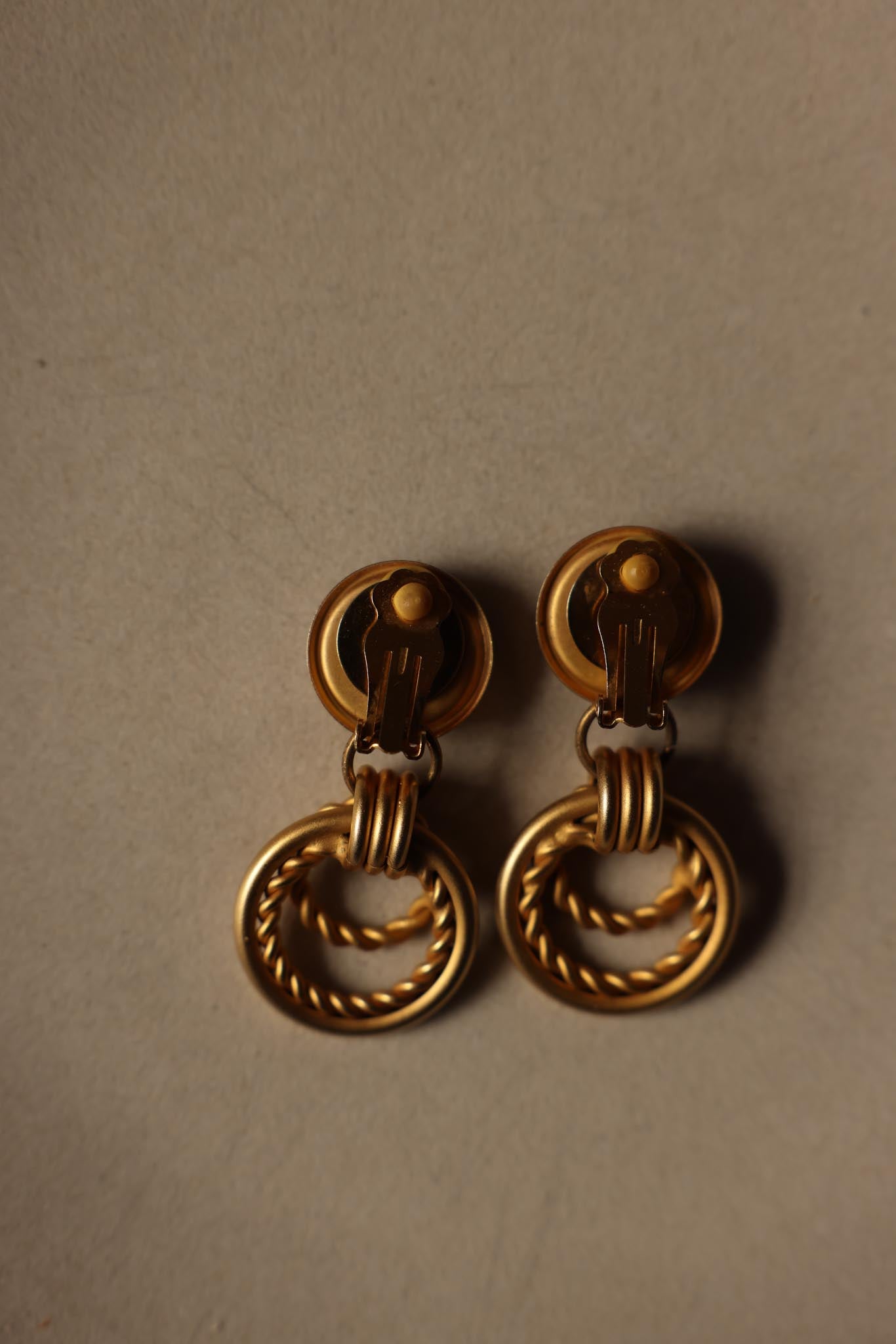 Leopard Suede and Matte Gold Clip-On Earrings