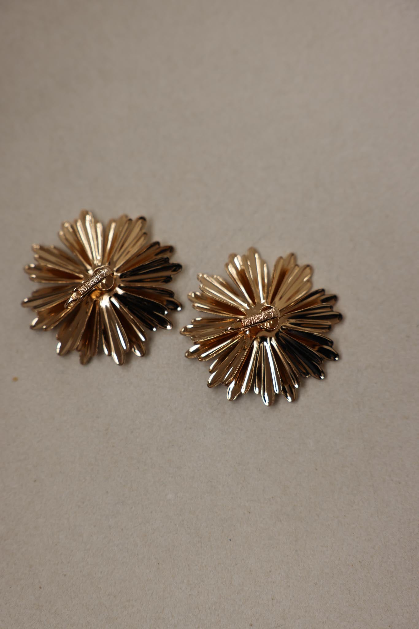 Gold Bloom Clip-On Earrings by Sarah Coventry