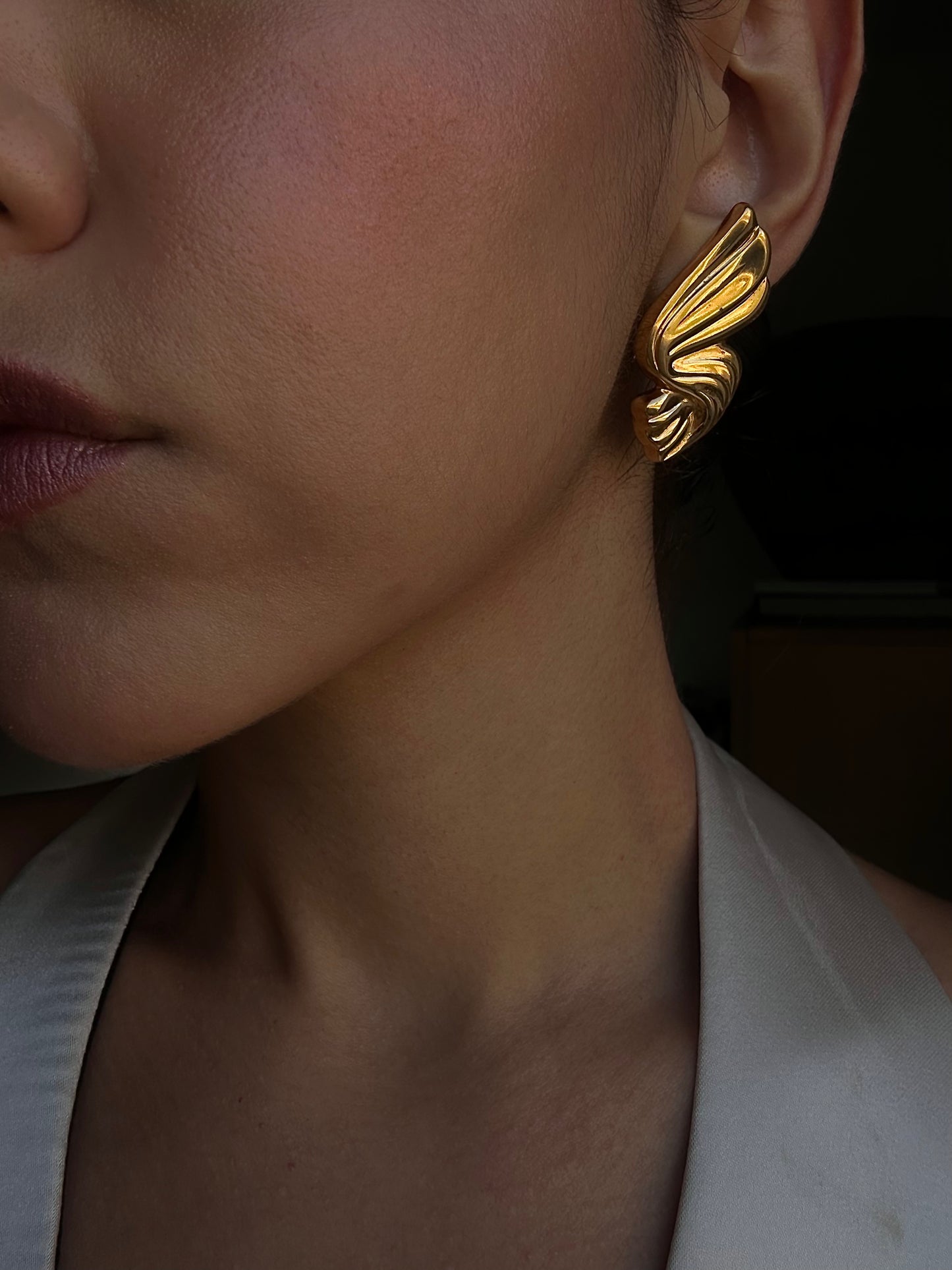 Golden Wing Earrings|Vintage Baazaar