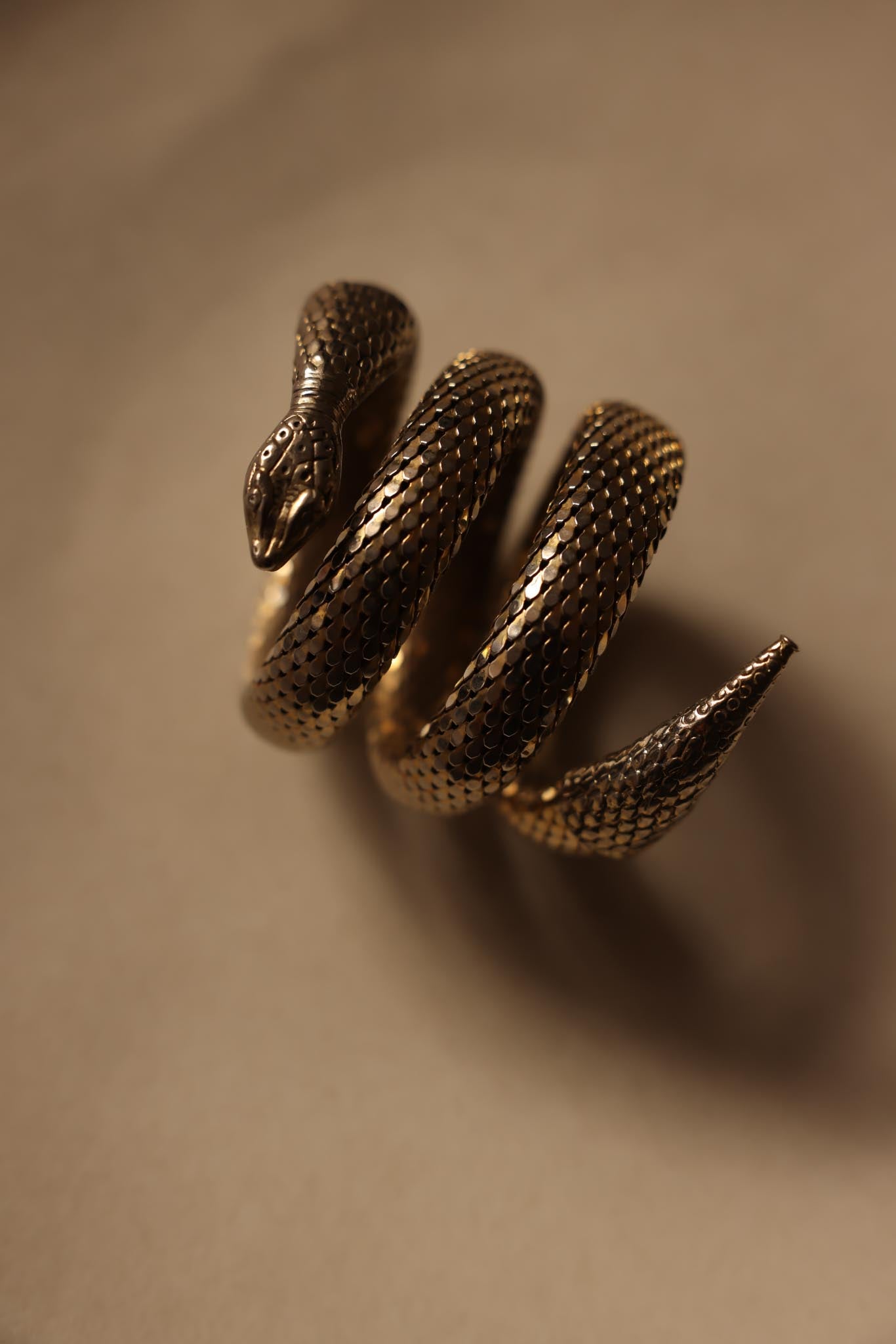 Whiting & Davis Snake Coil Triple Row Wrap Bracelet