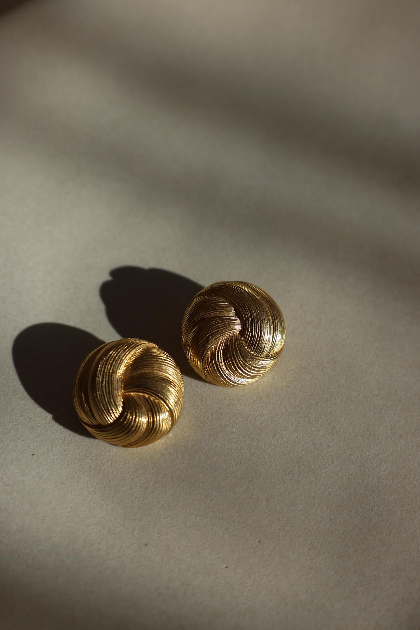 Brushed Gold Knot Clip-On Earrings