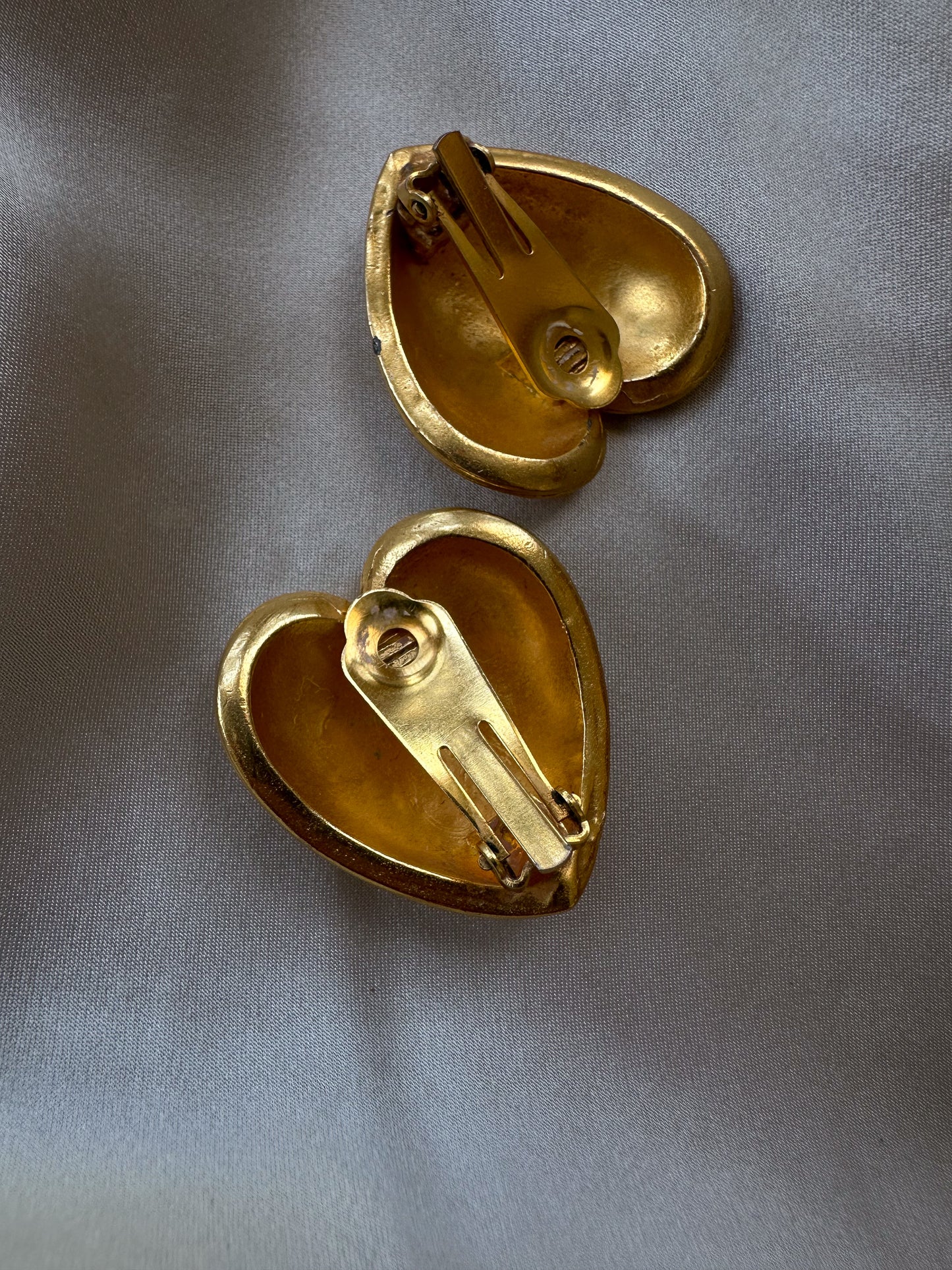 Golden Heart Earrings|Vintage Baazaar