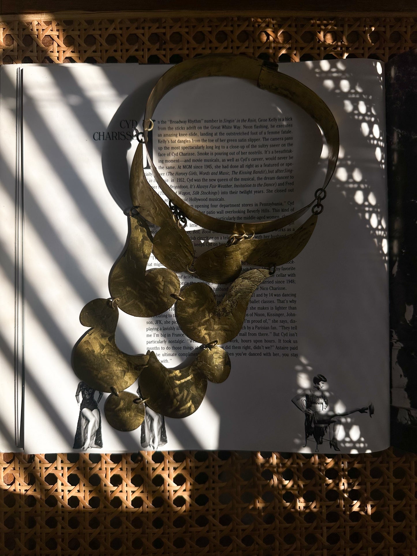 Hammered Brass Statement Necklace|Vintage Baazaar