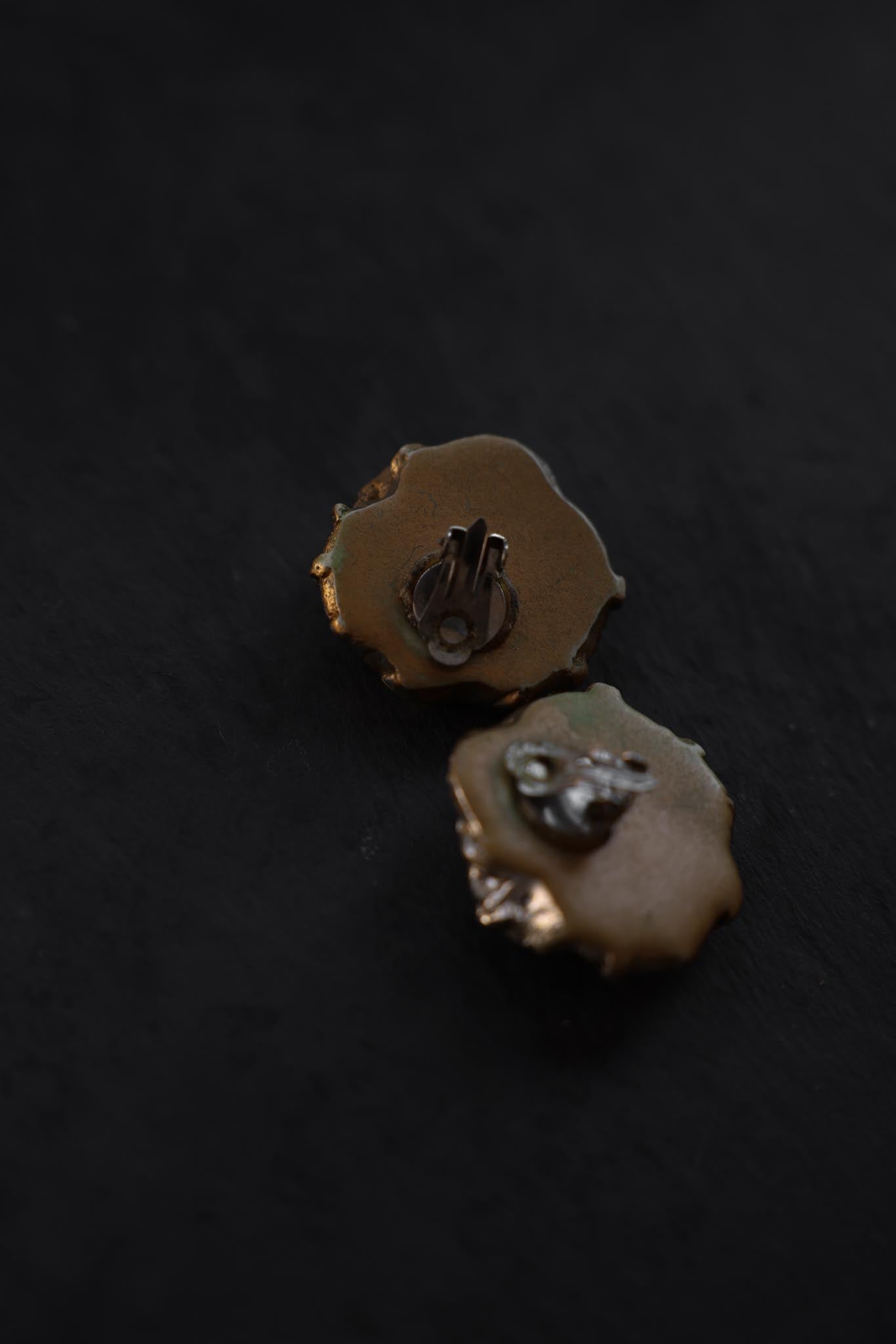 Silver Sculpture Clip-On Earrings|Vintage Baazaar