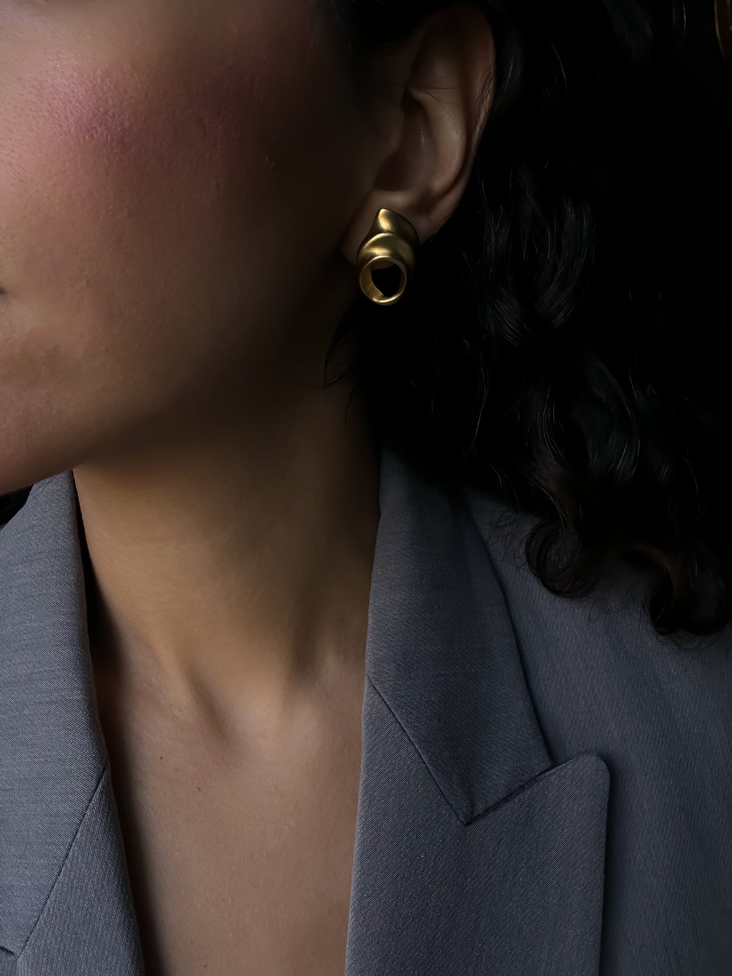 Sculpted Swirl Earrings|Vintage Baazaar