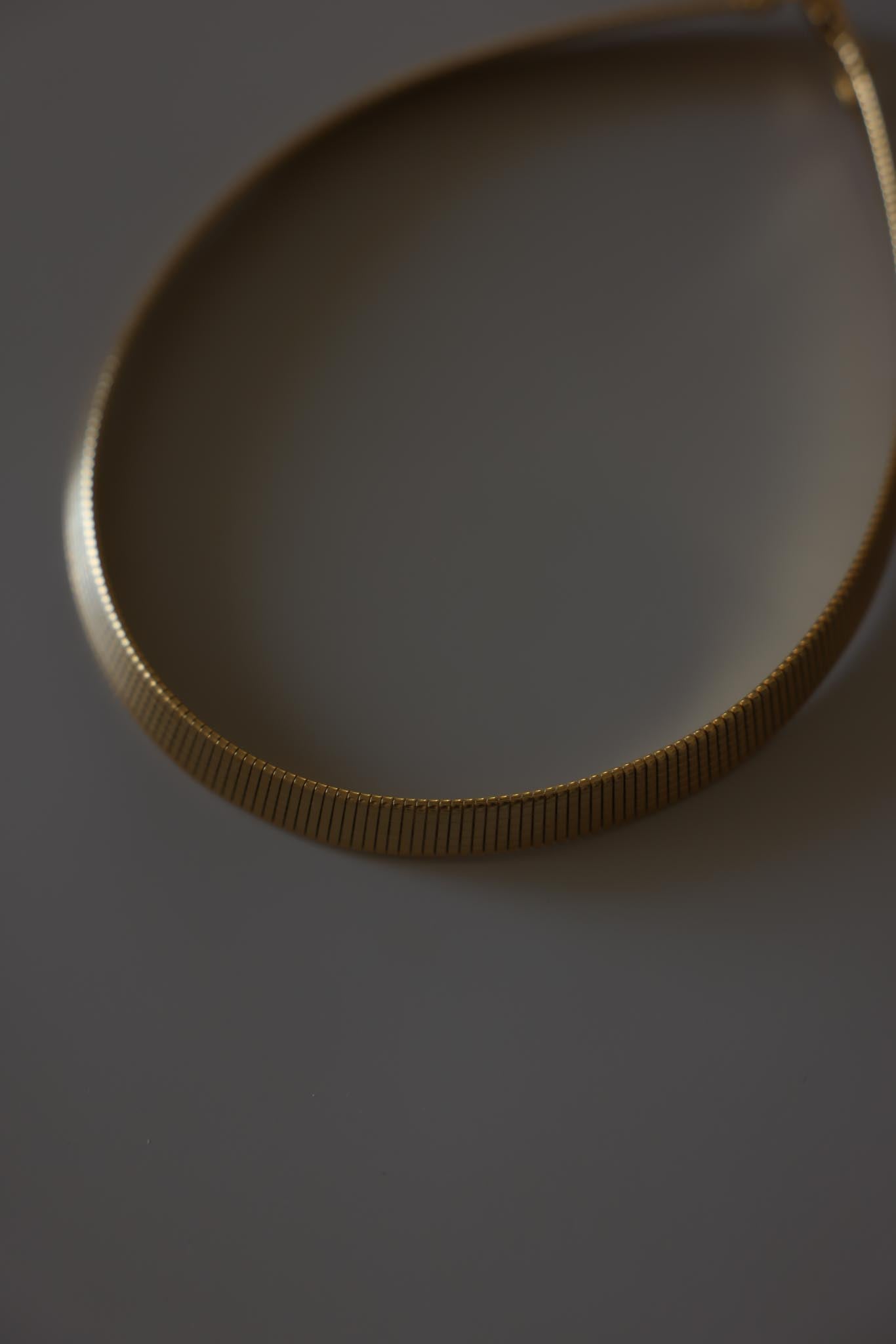 Matte Gold Herringbone Necklace