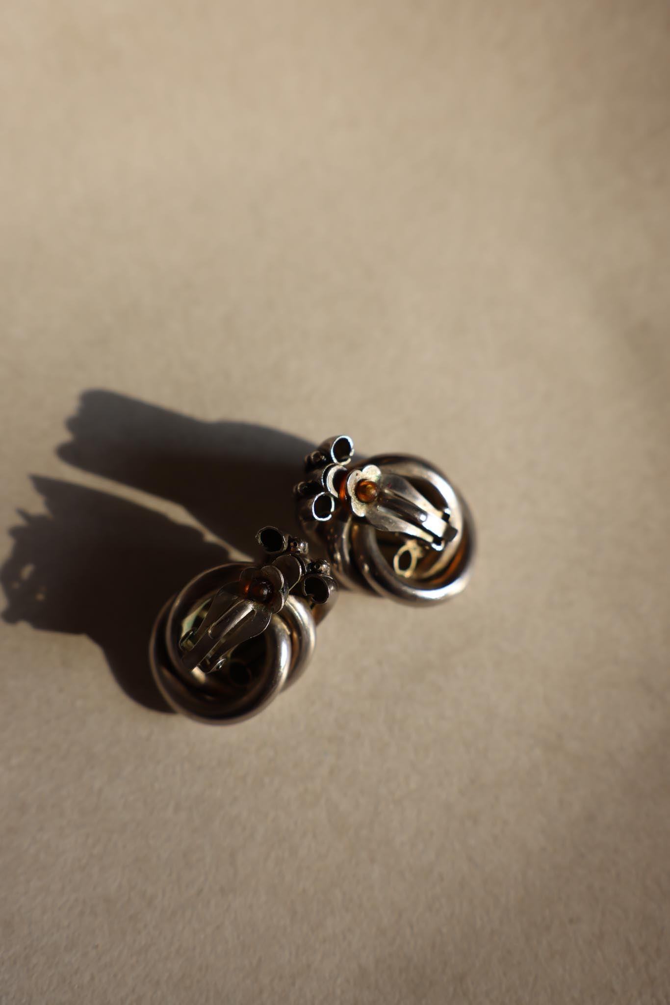 Silver Knot Clip-On Earrings