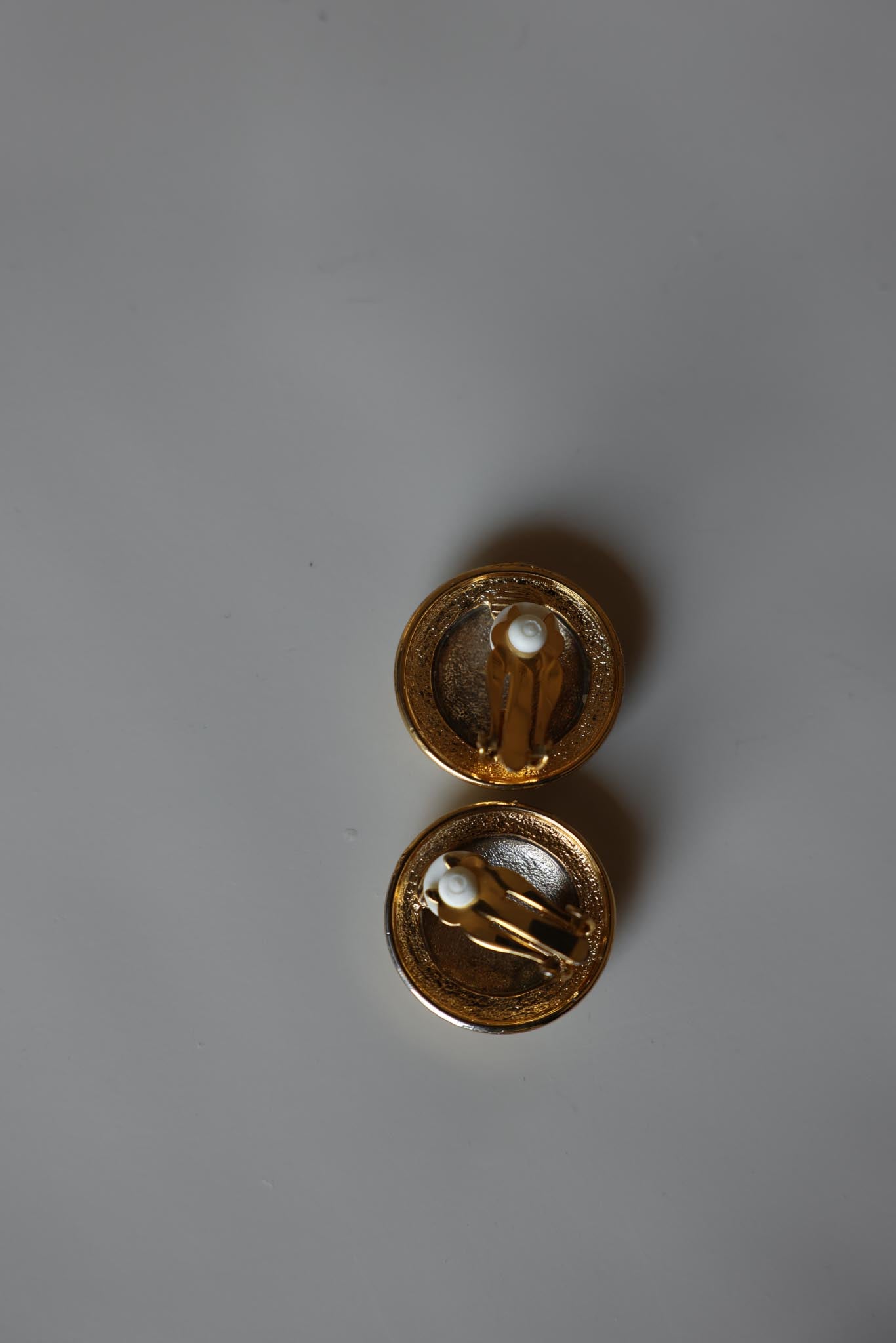 Two Tone Harmony Clip-On Earrings|Vintage Baazaar