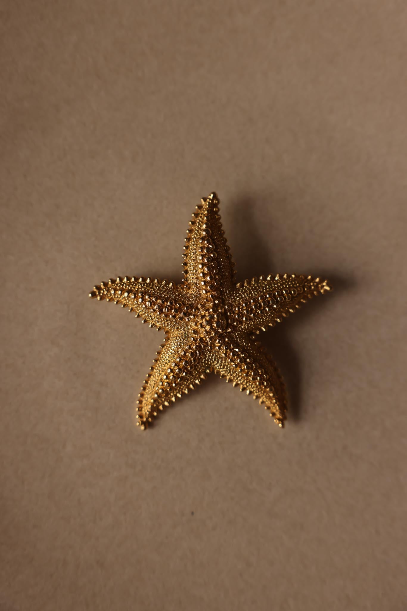 Monet Gold-Toned Starfish Brooch