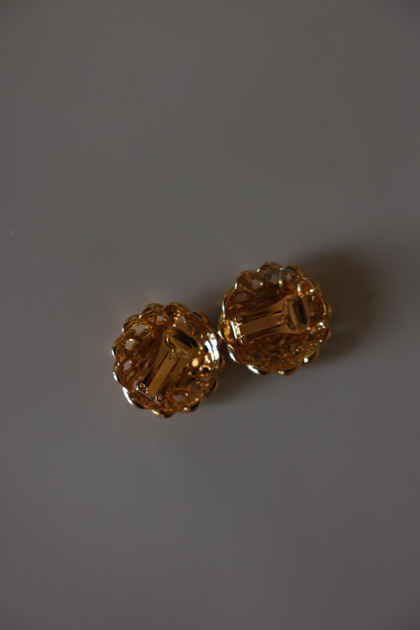 Gold Tone White Enamel Nautical Rope Clip-On Earrings