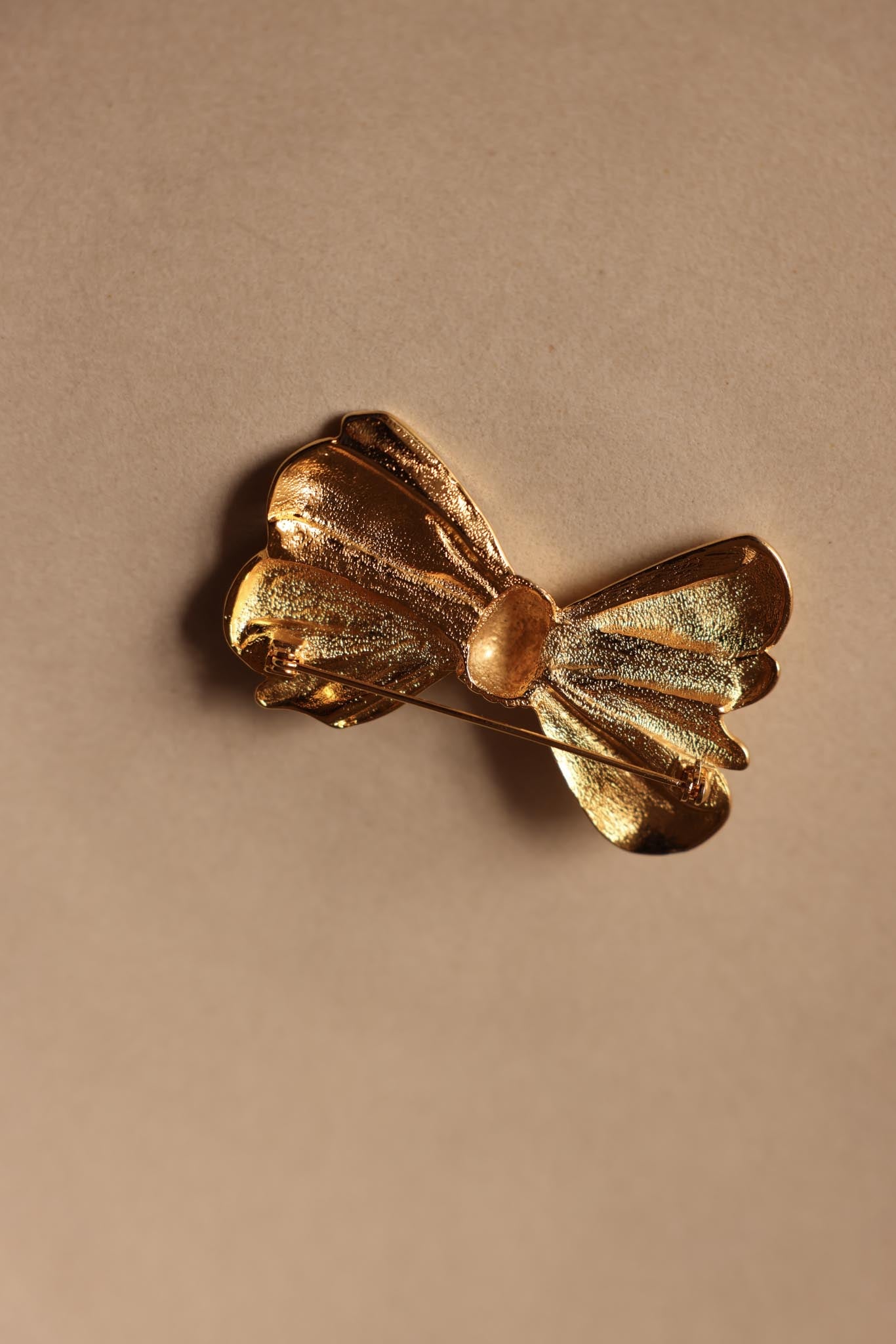 Golden Bow Brooch