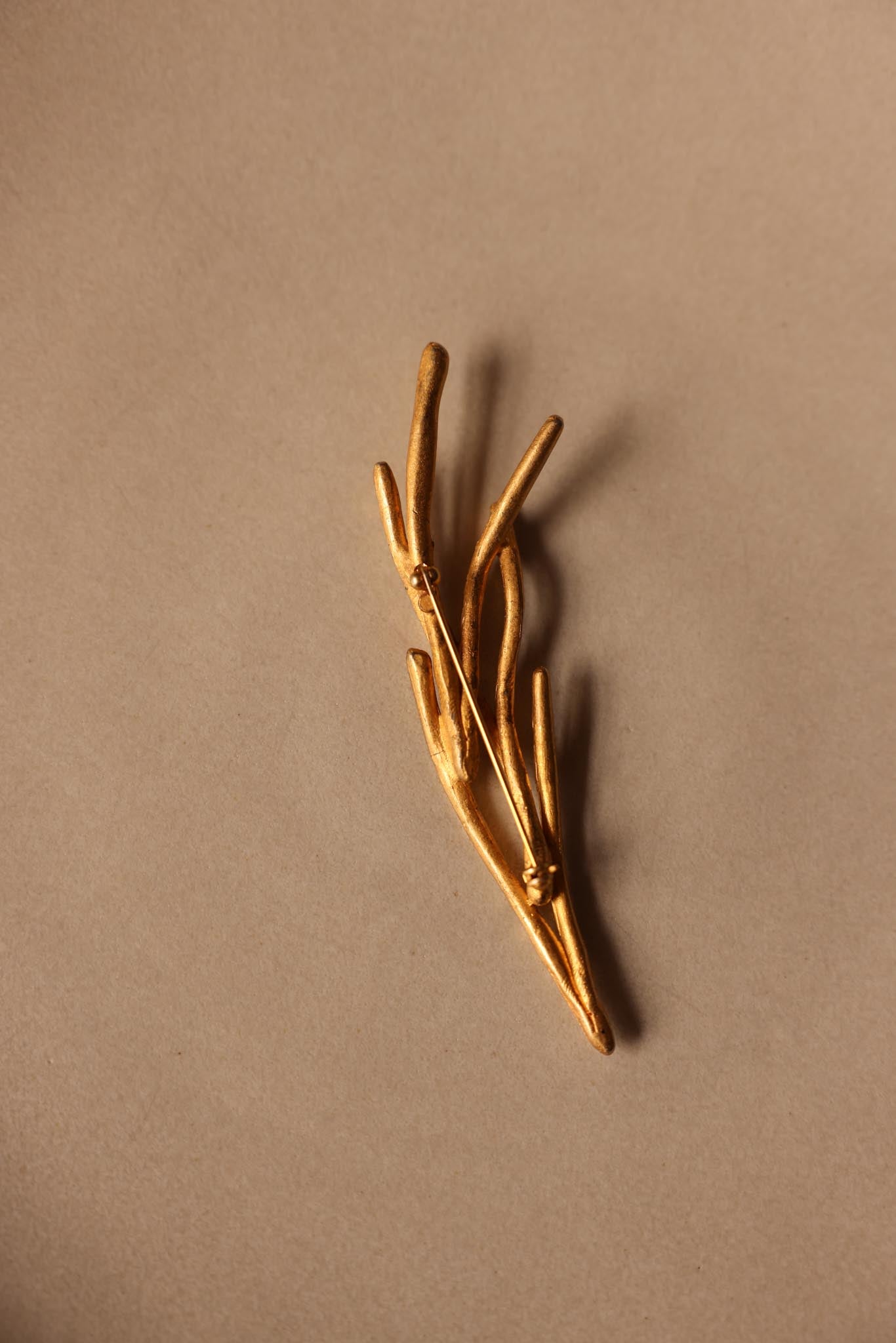 Golden Twig Brooch