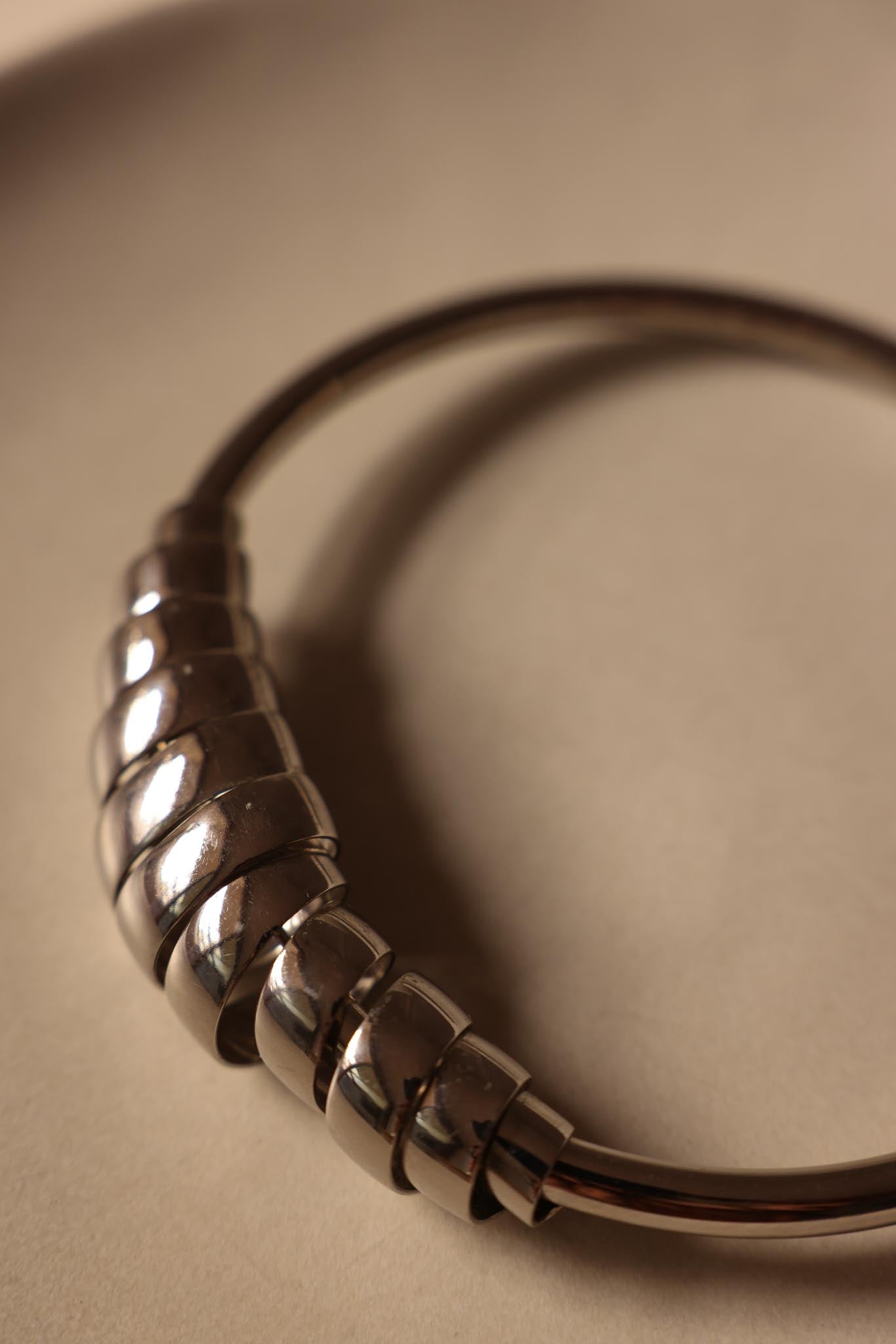 Silver-Tone Sculptural Collar Necklace