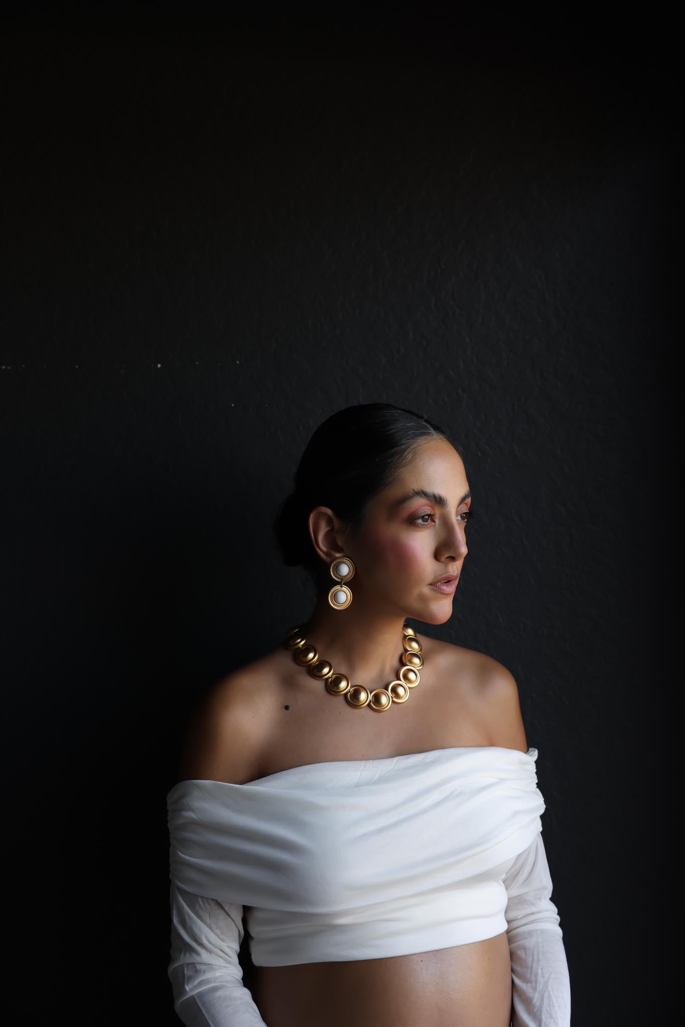 Matte Gold Collar Necklace Anne Klein