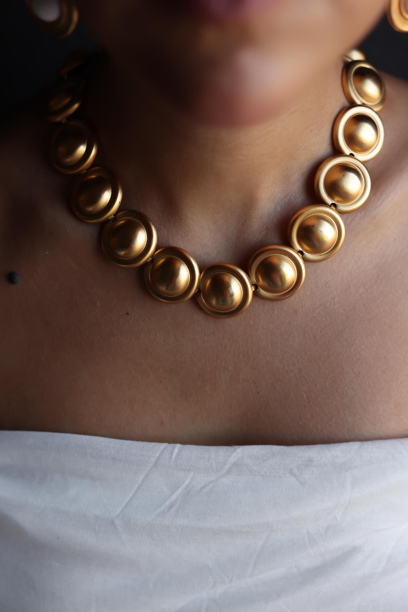Matte Gold Collar Necklace Anne Klein