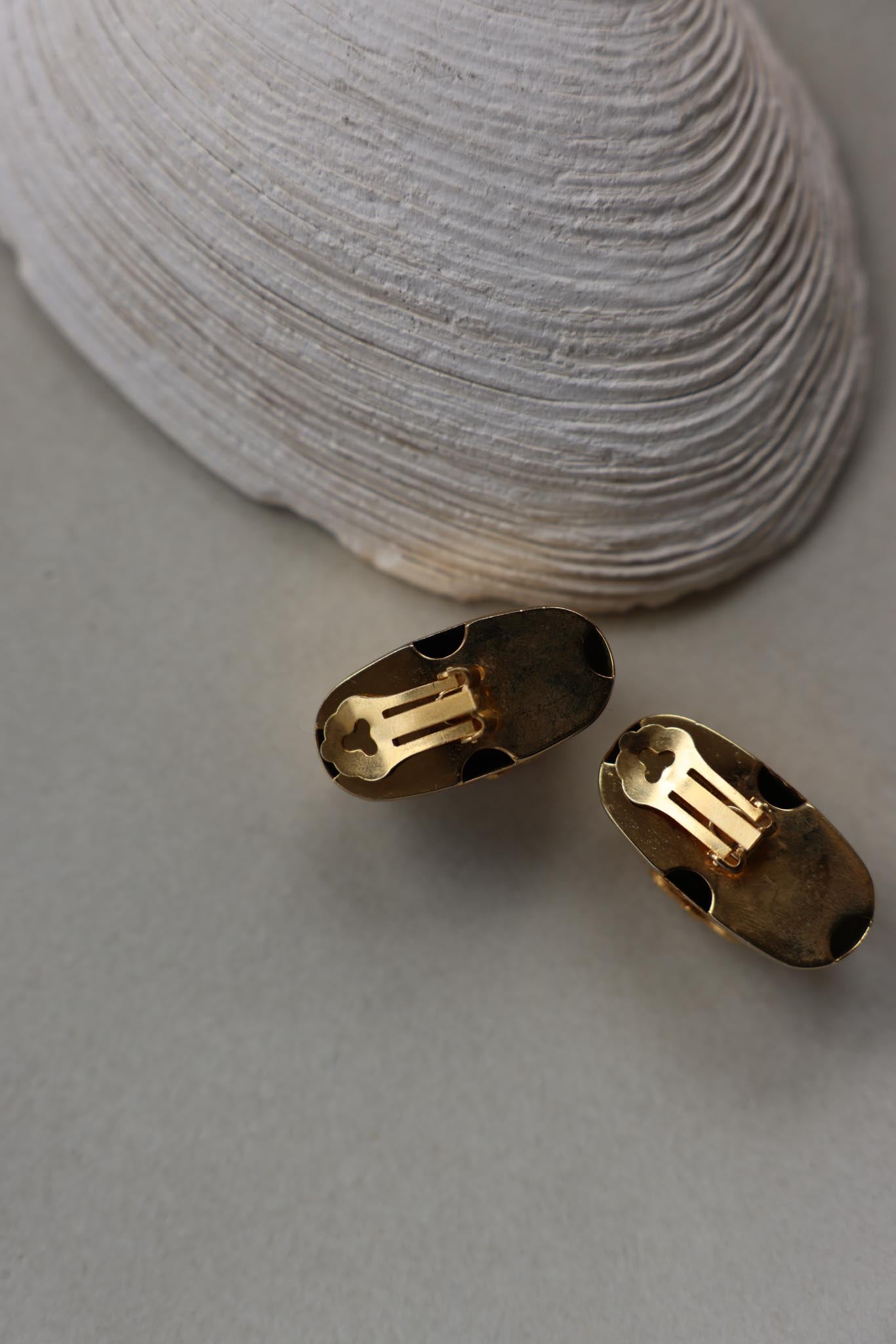 Gold-Tone Filigree Clip-On Earrings|Vintage Baazaar