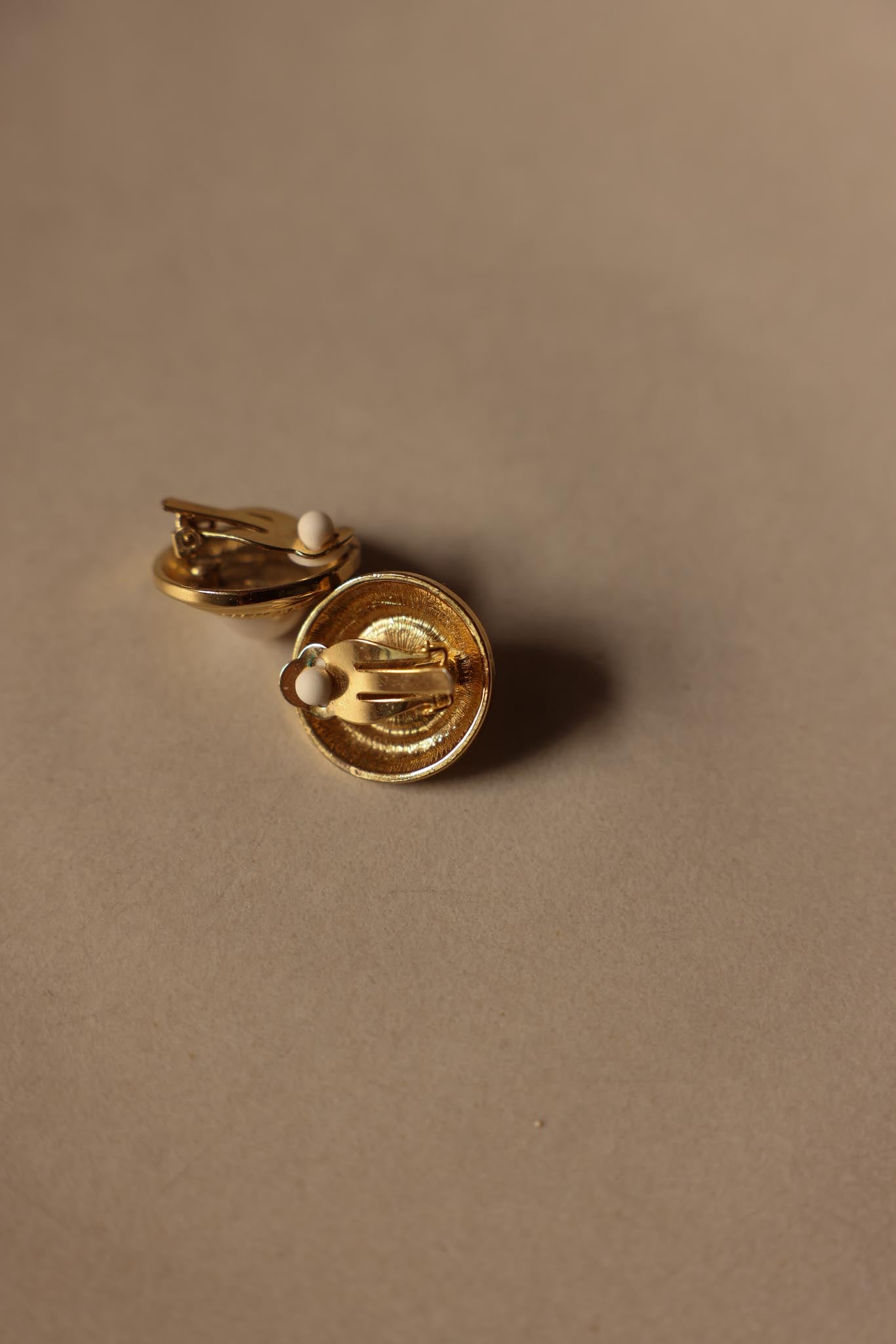 Gold-Tone Faux Pearl Clip-On Earrings