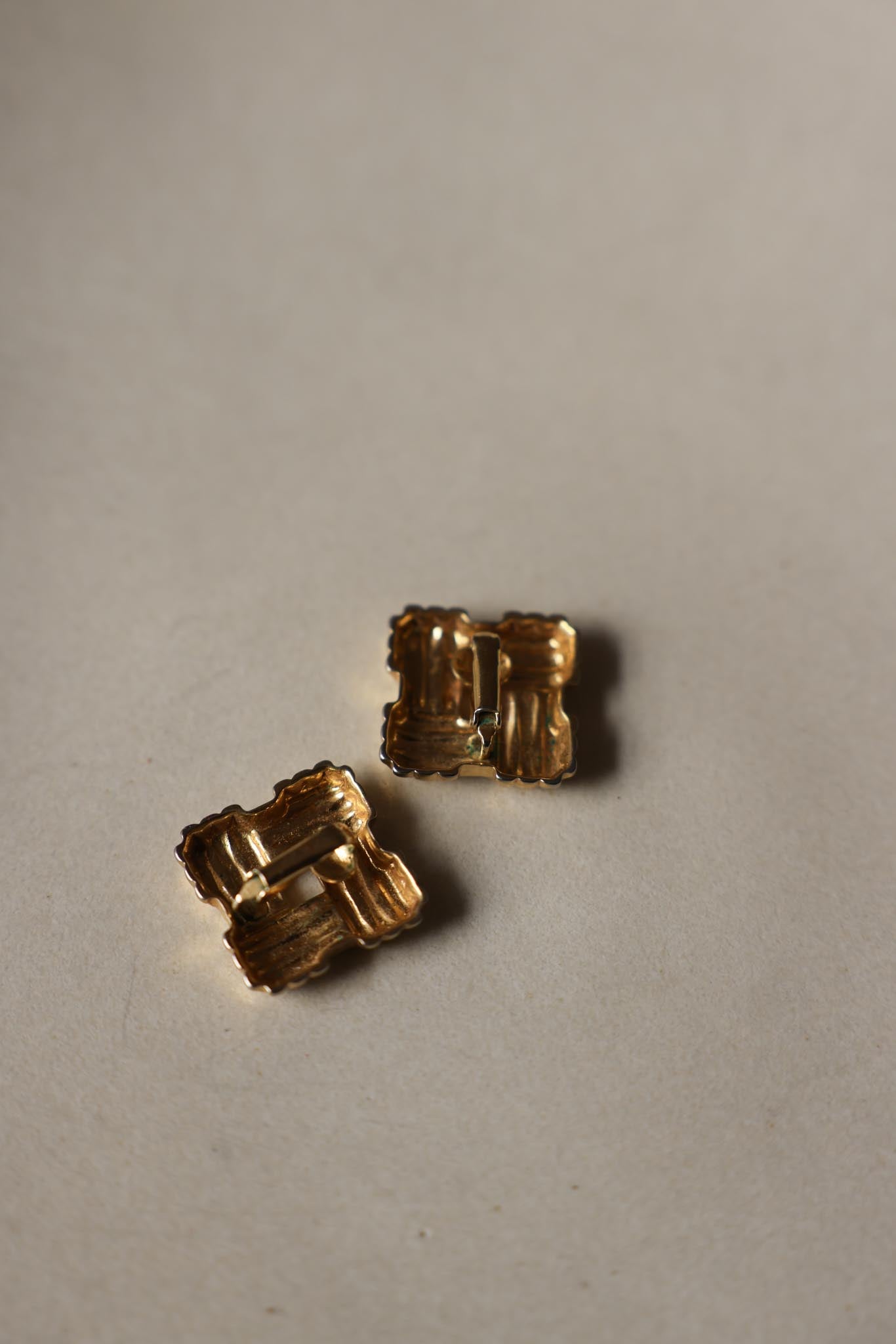 Gold-Tone Textured Earrings